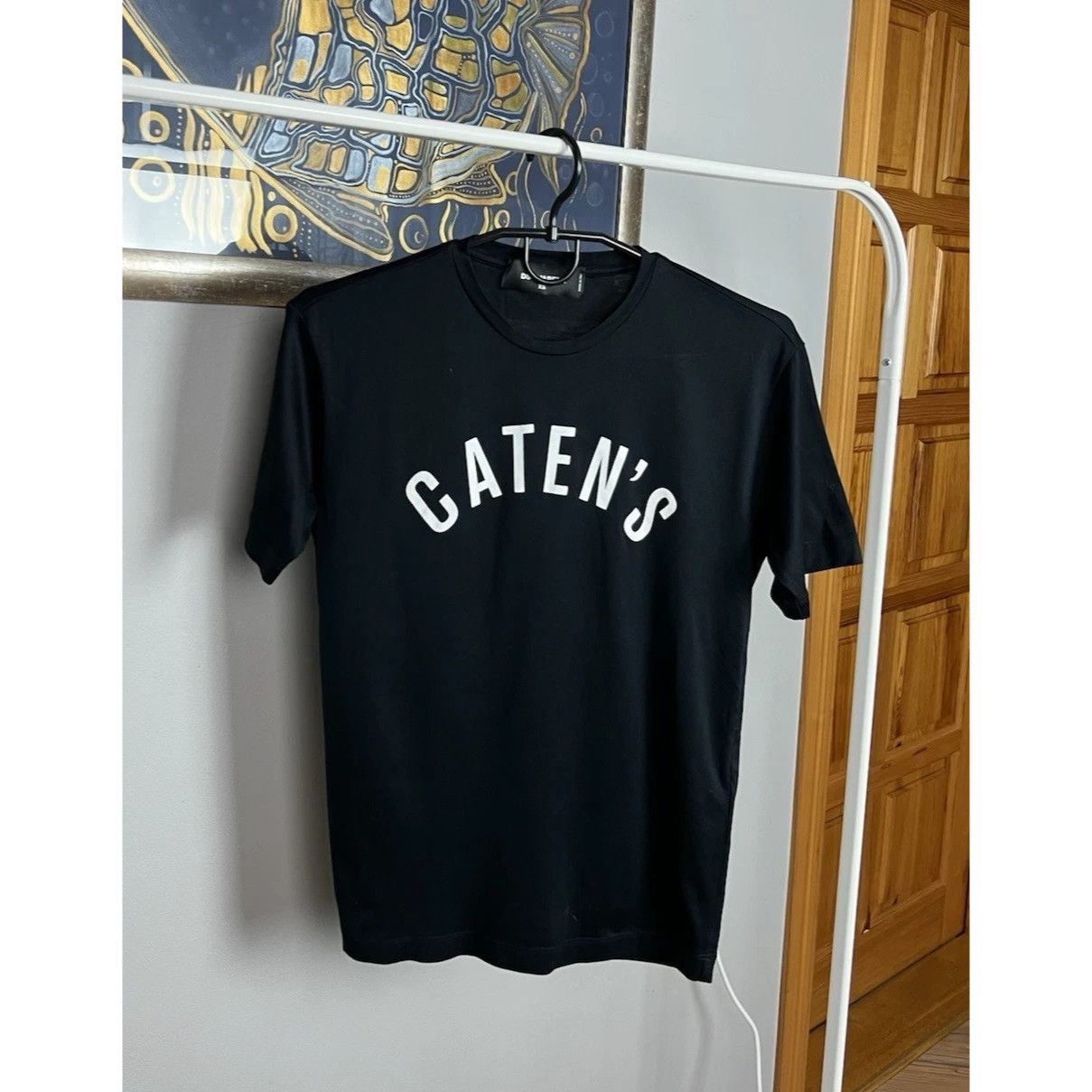 MINT! Dsquared2 Caten`s Big Logo Men`s Blue Black T-Shirt Si