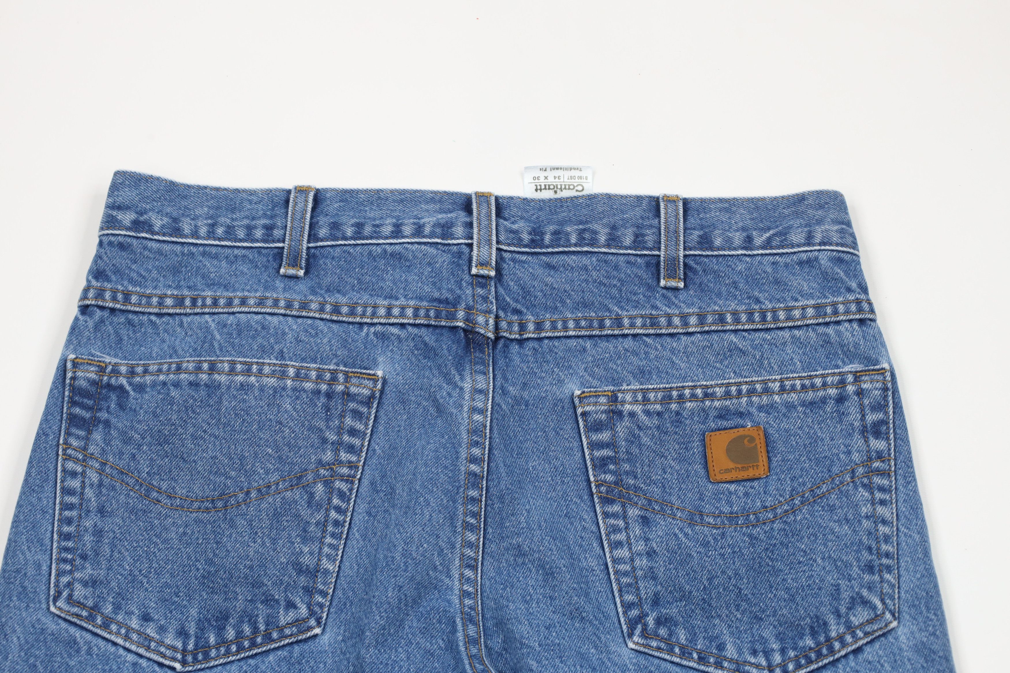 Carhartt × Vintage Vintage Carhartt Spell Out Traditional Fit Denim Jeans Blue Size US 34 / EU 50 - 9 Thumbnail
