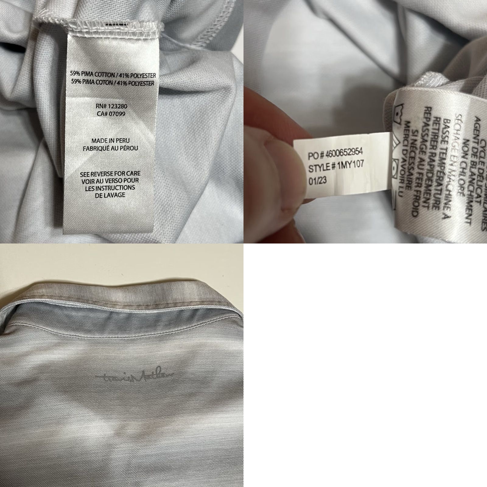 TravisMathew Travis Mathew Polo Mens Medium Grey White Short Sleeve Striped Beach Camping Size US M / EU 48-50 / 2 - 8 Thumbnail