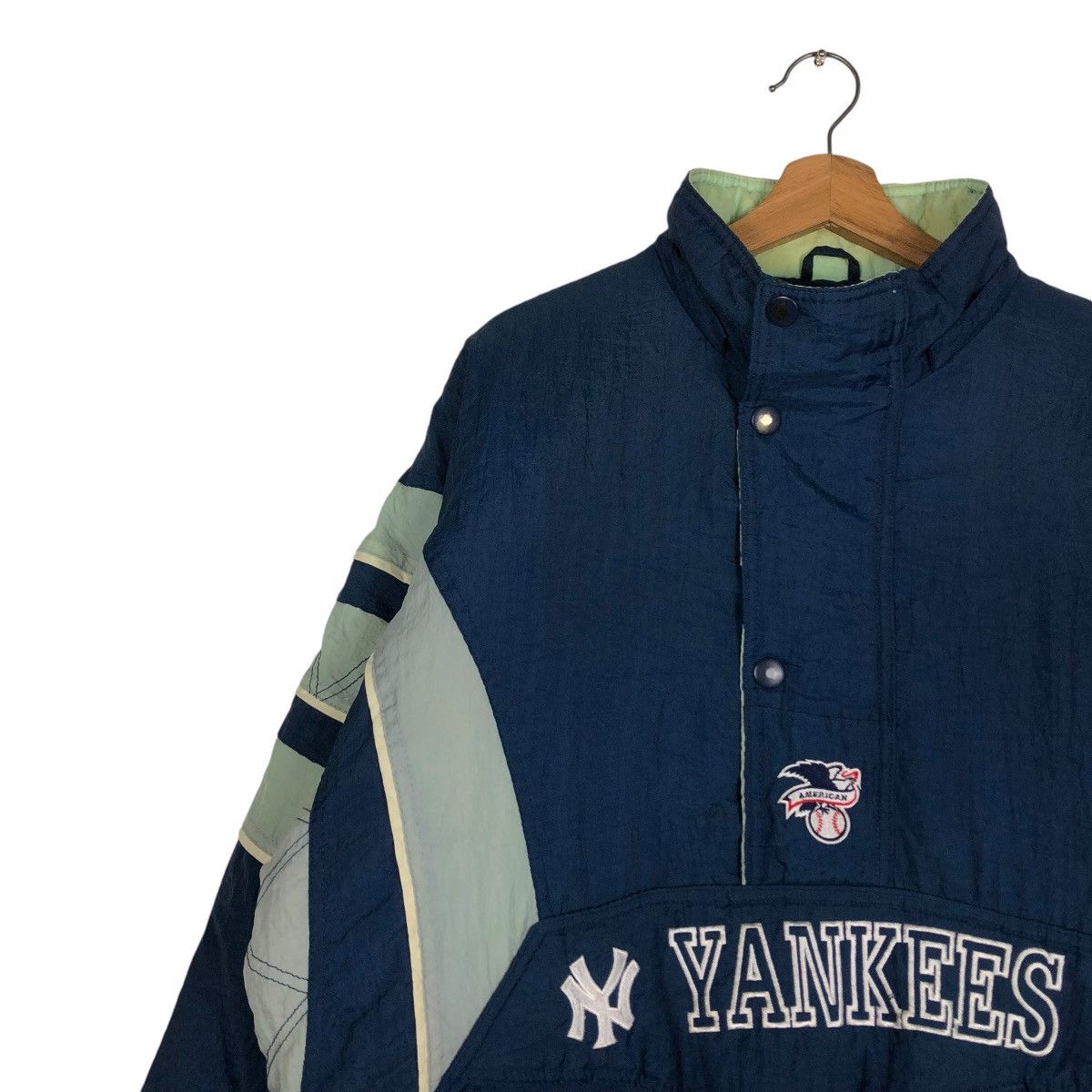 New York Yankees 🔥VINTAGE BOMBER JACKET SPORTSWEAR STARTER NEW YORK YANKEES Size US L / EU 52-54 / 3 - 9 Thumbnail