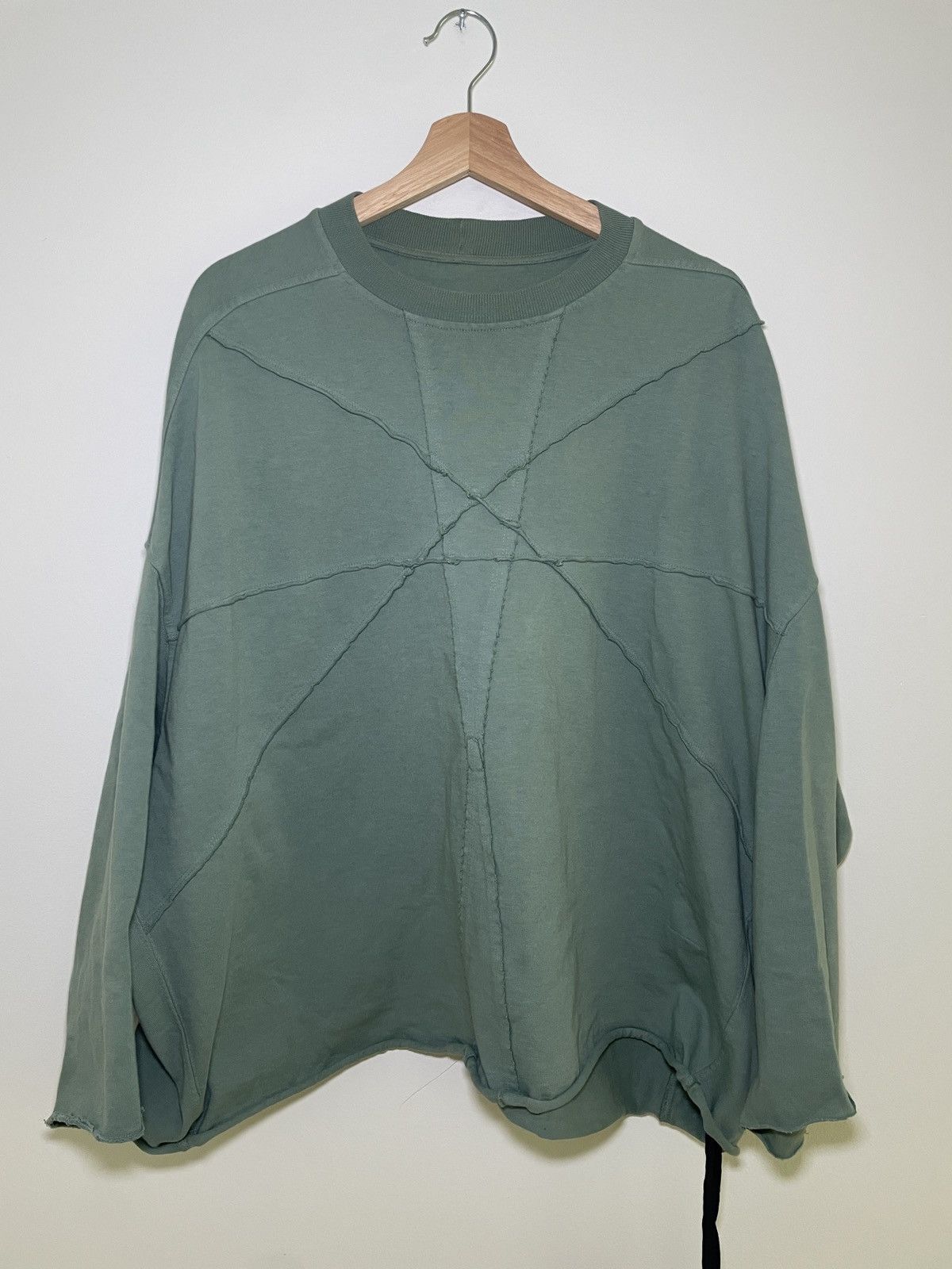 Rick Owens × Rick Owens Drkshdw Rick Owens DRKSHDW Luxor Crater Tee – Pale Green – OS Size US M / EU 48-50 / 2 - 1 Thumbnail