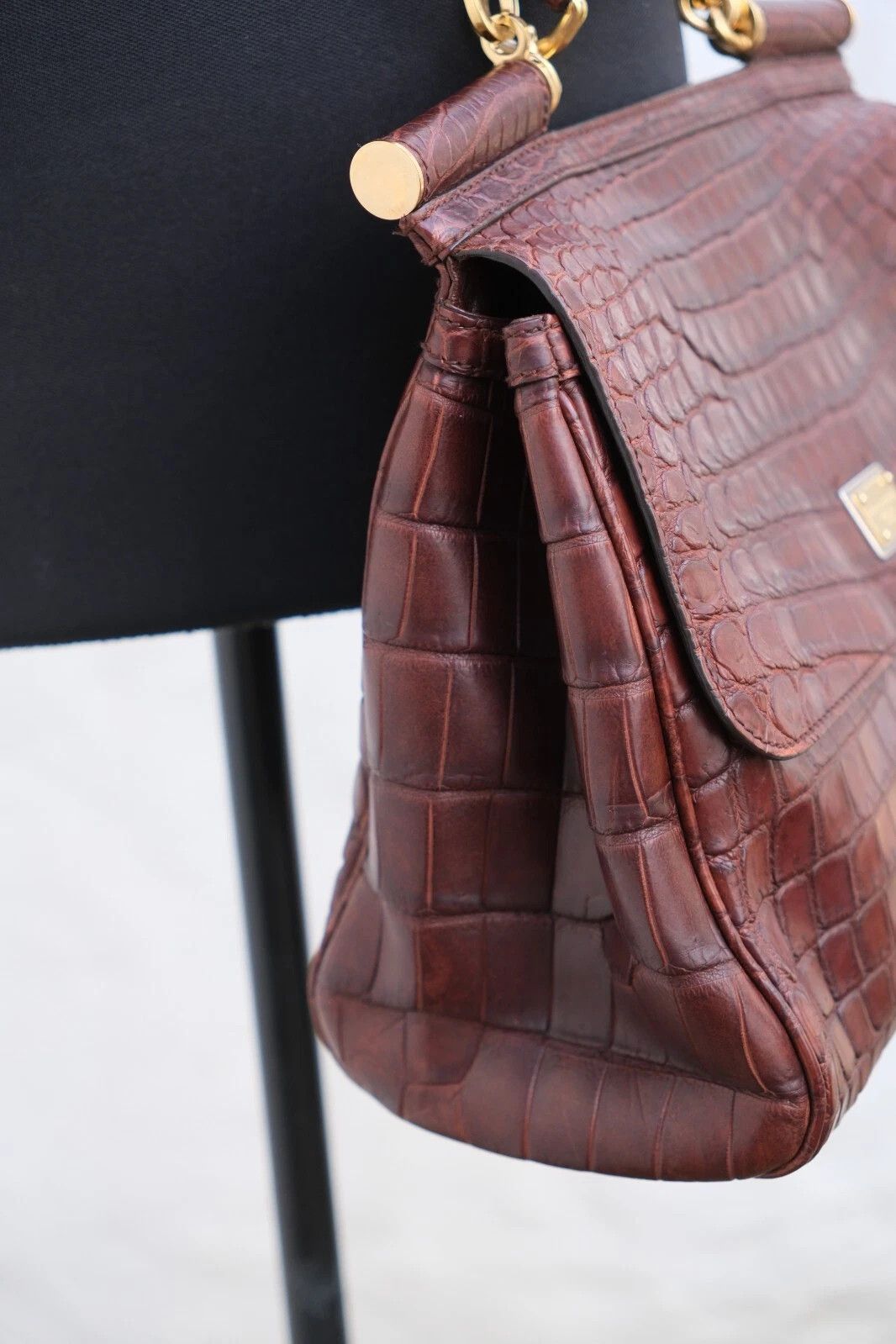 Dolce & Gabbana Mint Dolce & Gabanna Sicily Large Tote Hand Bag Croco Exotic Size ONE SIZE - 5 Thumbnail