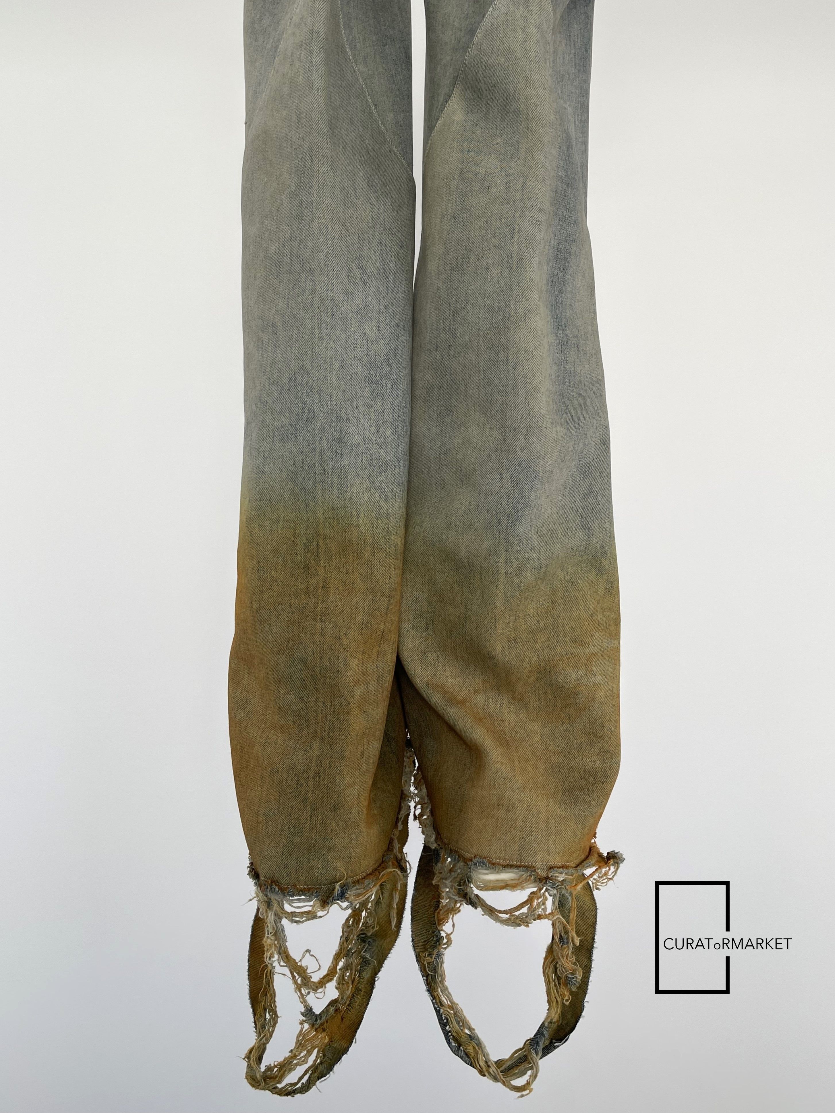 Rick Owens Drkshdw GRAIL RARE EU45 Orange Degrade Fetish Ramone Sock Boot SS24 Size US 12 / EU 45 - 12 Thumbnail