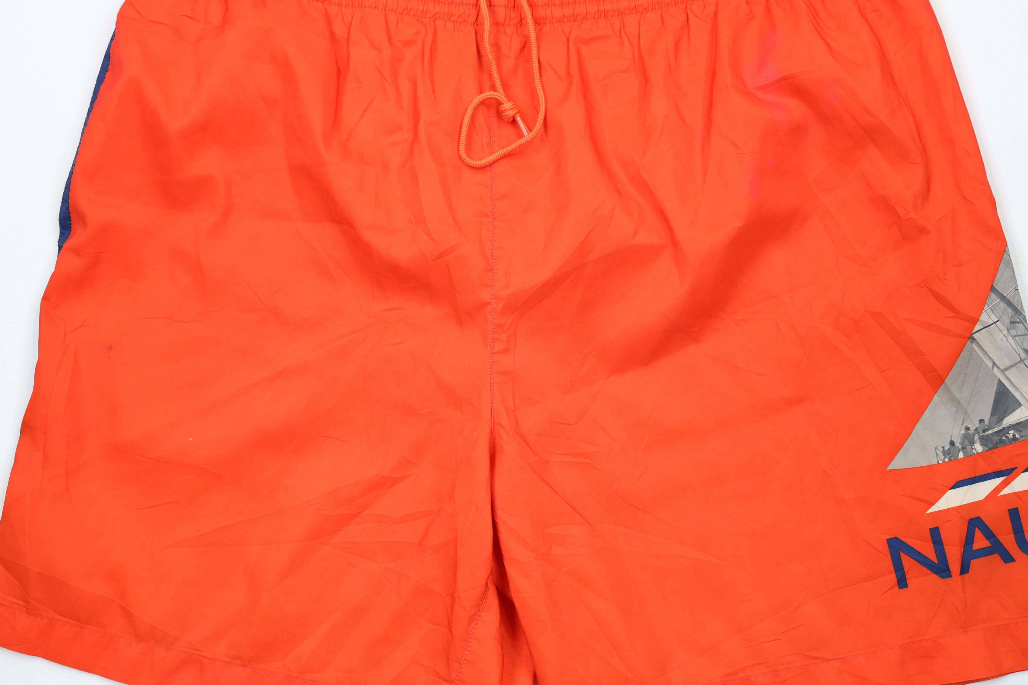 Nautica Vintage 90s Nautica Big Sailboat Lined Shorts Swim Trunks Size US 36 / EU 52 - 3 Thumbnail