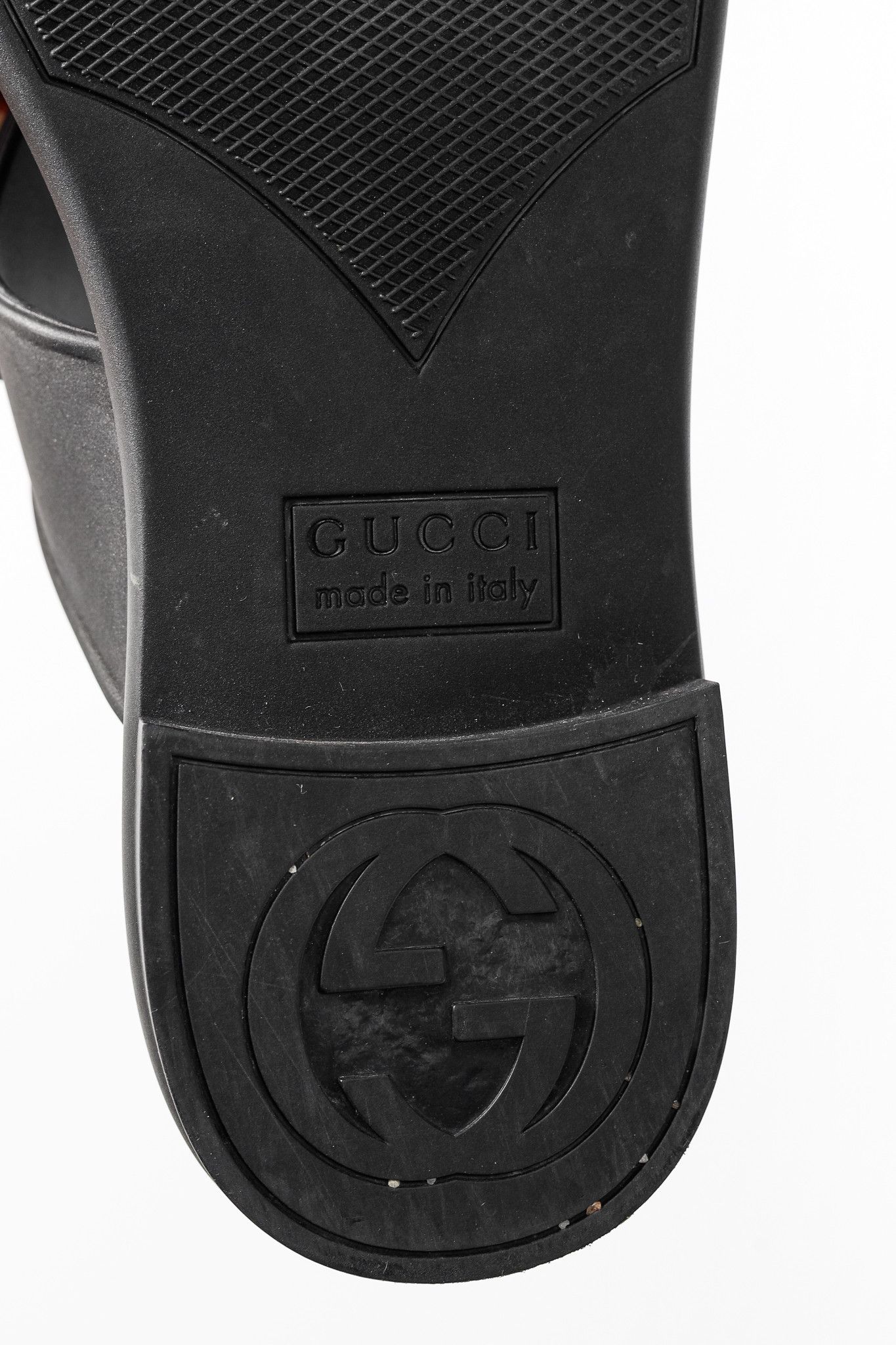 Gucci Gucci Black Rubber Horsebit Thong Sandals Size US 4 / IT 34 - 6 Thumbnail