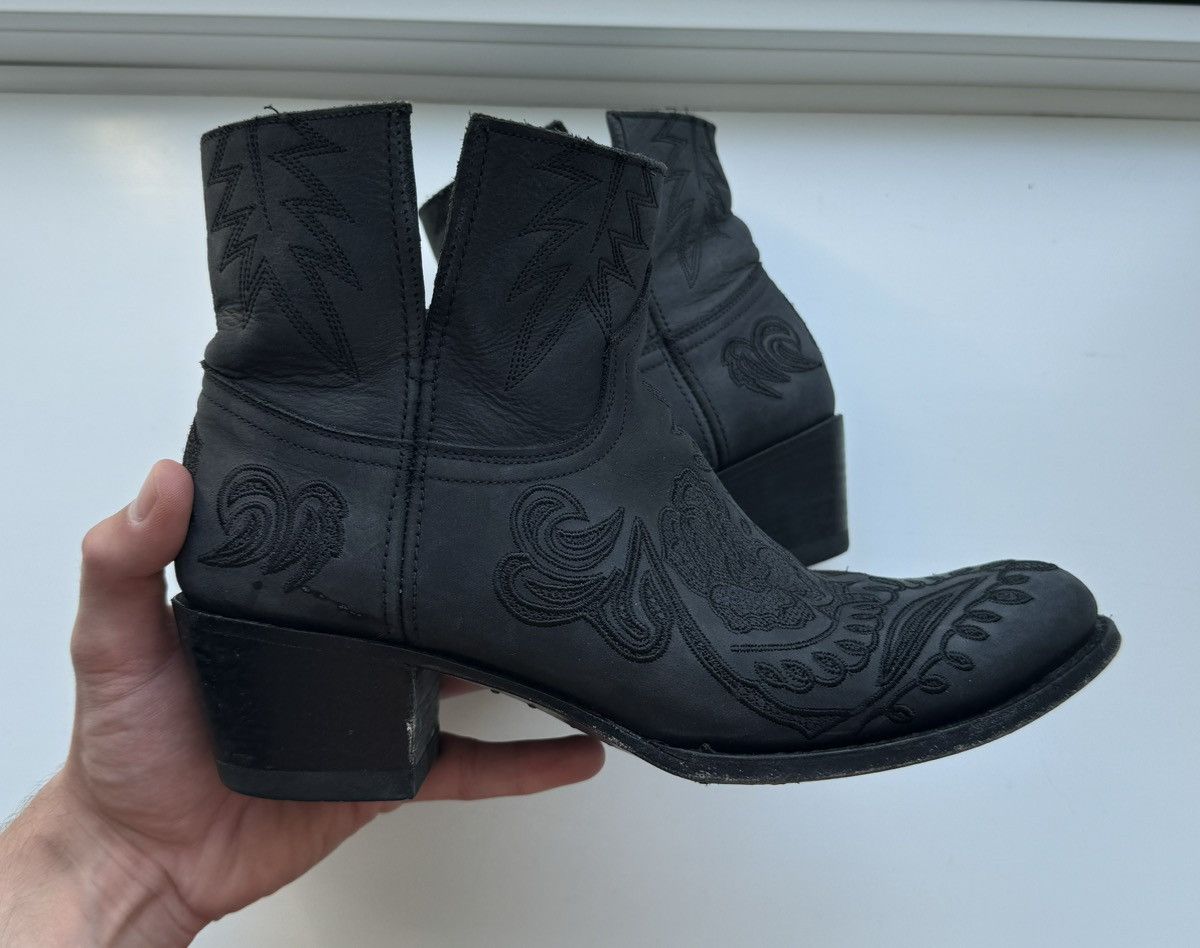 Sendra × Vintage Sendra 39 Wmns black leather cowboy boots hi top Size US 9 / IT 39 - 21 Thumbnail