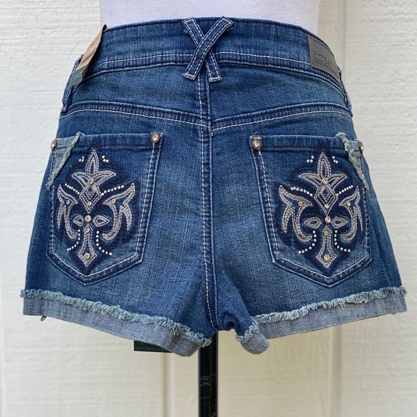Other Hydraulic Embroidered 5 Pocket Jean Shorts… Size 30" / US 8 / IT 44 - 2 Thumbnail