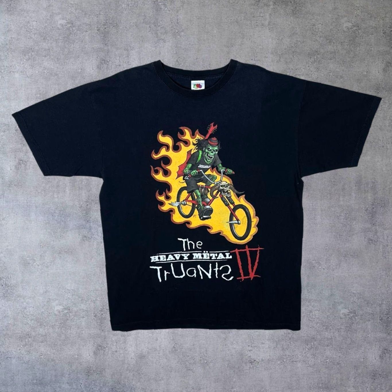 Fruit Of The Loom The Heavy Metal Truants IV "Road Crew" Music Band Festival Tour T-Shirt Medium Shirt Mens Black Graphic Print Front Back Size US M / EU 48-50 / 2 - 2 Thumbnail