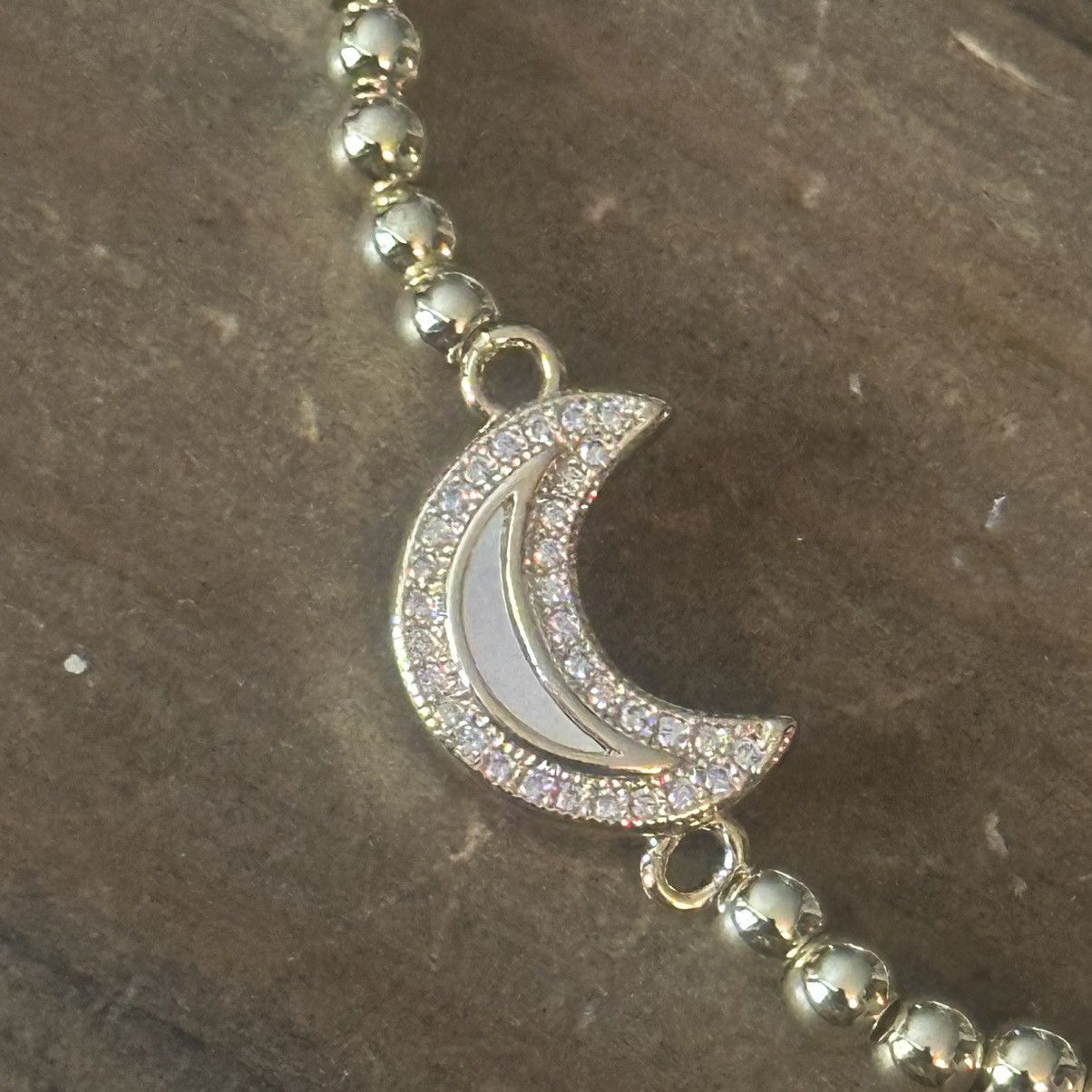 Other Zoe Belle ball chain mother of pearl moon stretch bracelet Size ONE SIZE - 5 Thumbnail