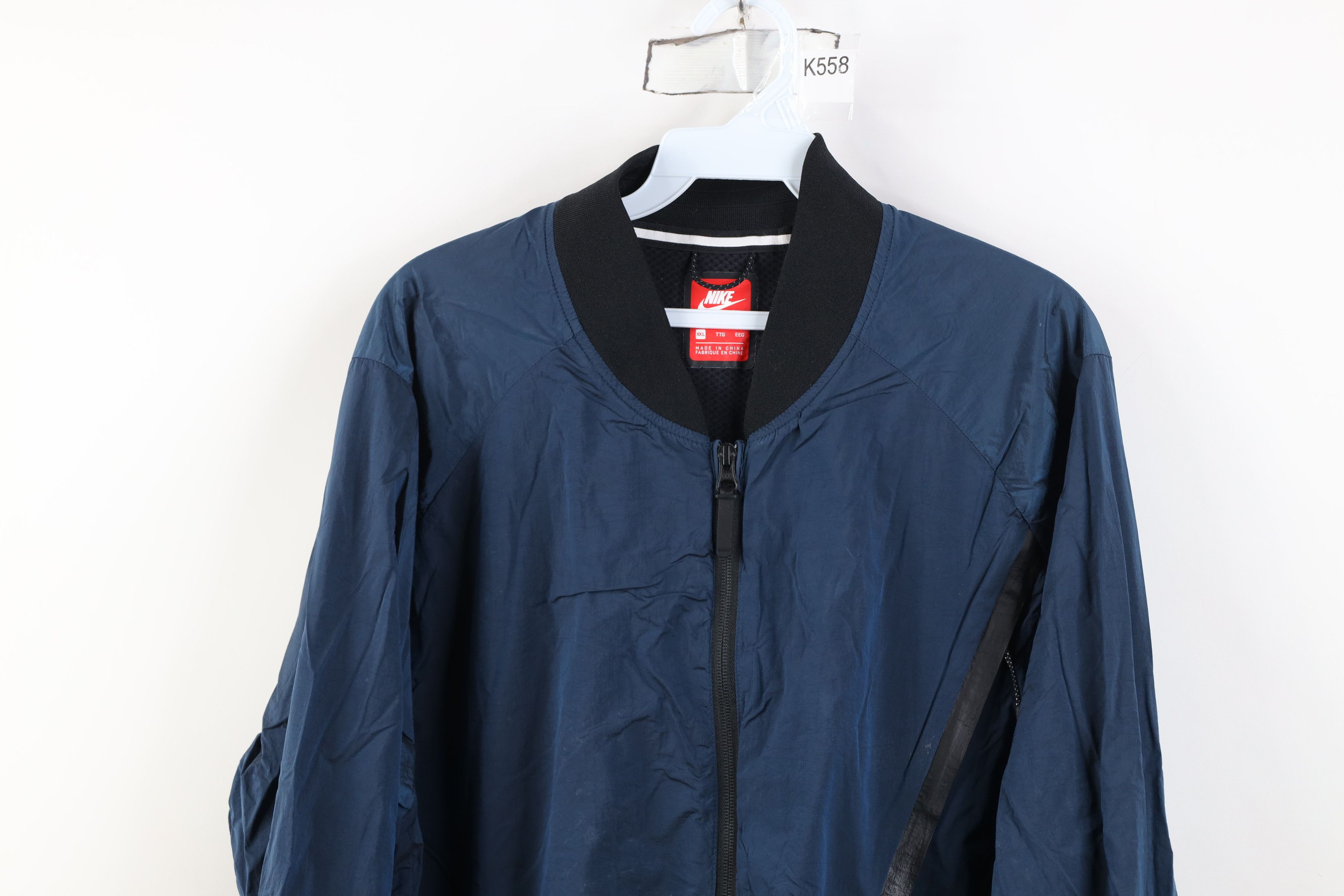 Nike Nike Tech Hypermesh Vented Varsity Jacket Windbreaker Blue Size US XXL / EU 58 / 5 - 2 Thumbnail