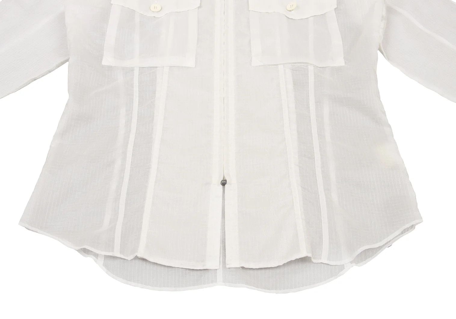 Issey Miyake Zip-up Ripstop Shirt Blouson in White, Size M Size US M / EU 48-50 / 2 - 9 Thumbnail