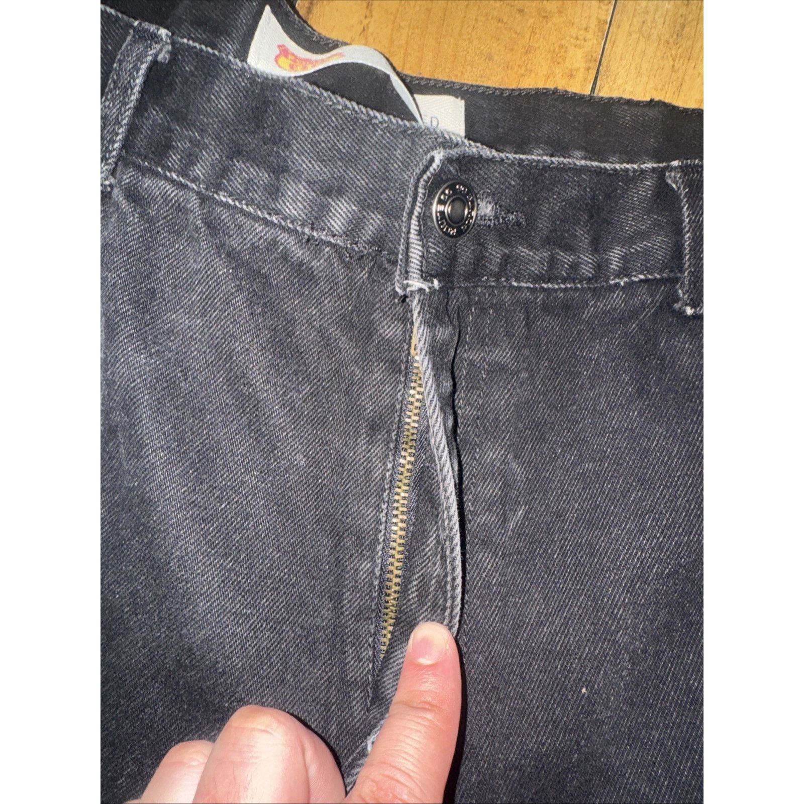 Route 66 × Vintage Route 66 Black Jeans 32x30 Sinched Hemmed 90s Baggy Skater Size US 32 / EU 48 - 3 Thumbnail