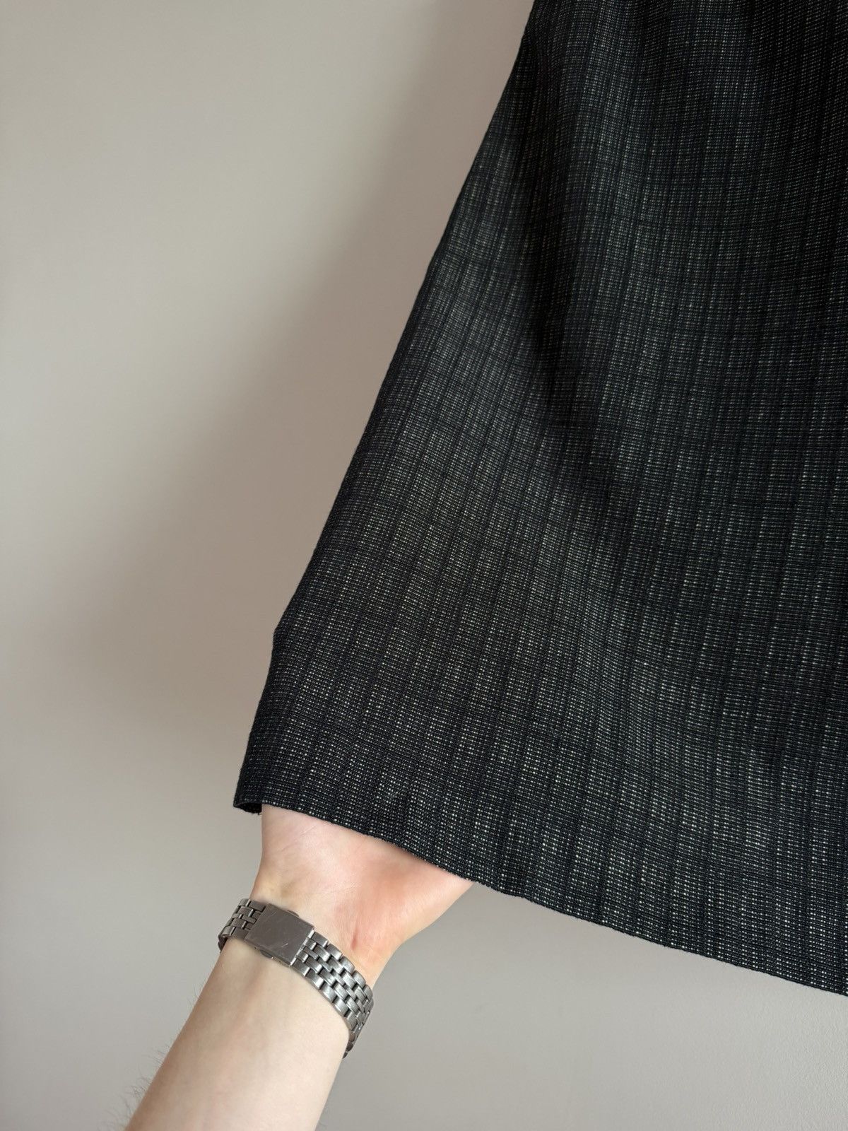 Dries Van Noten Vintage Dries Van Noten Wool Linen Pencil Skirt Size 28" / US 6 / IT 42 - 2 Thumbnail