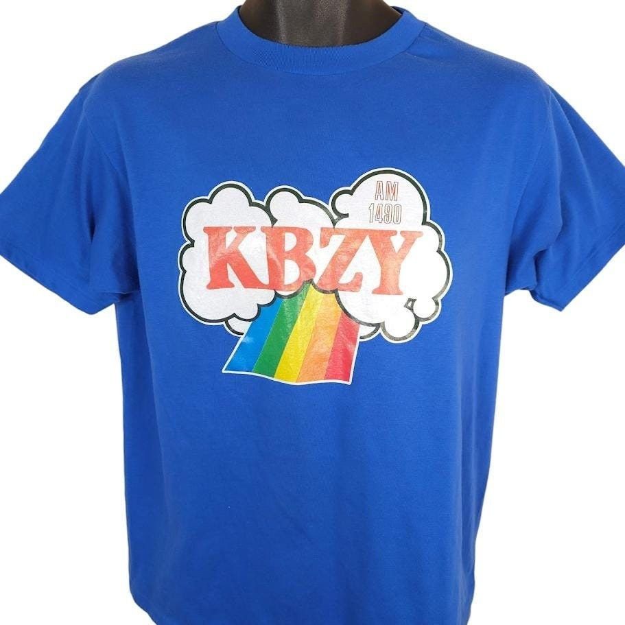 Vintage Vintage 1490 KBZY T Shirt Mens Size Medium Blue 80s Oregon Size US M / EU 48-50 / 2 - 1 Thumbnail