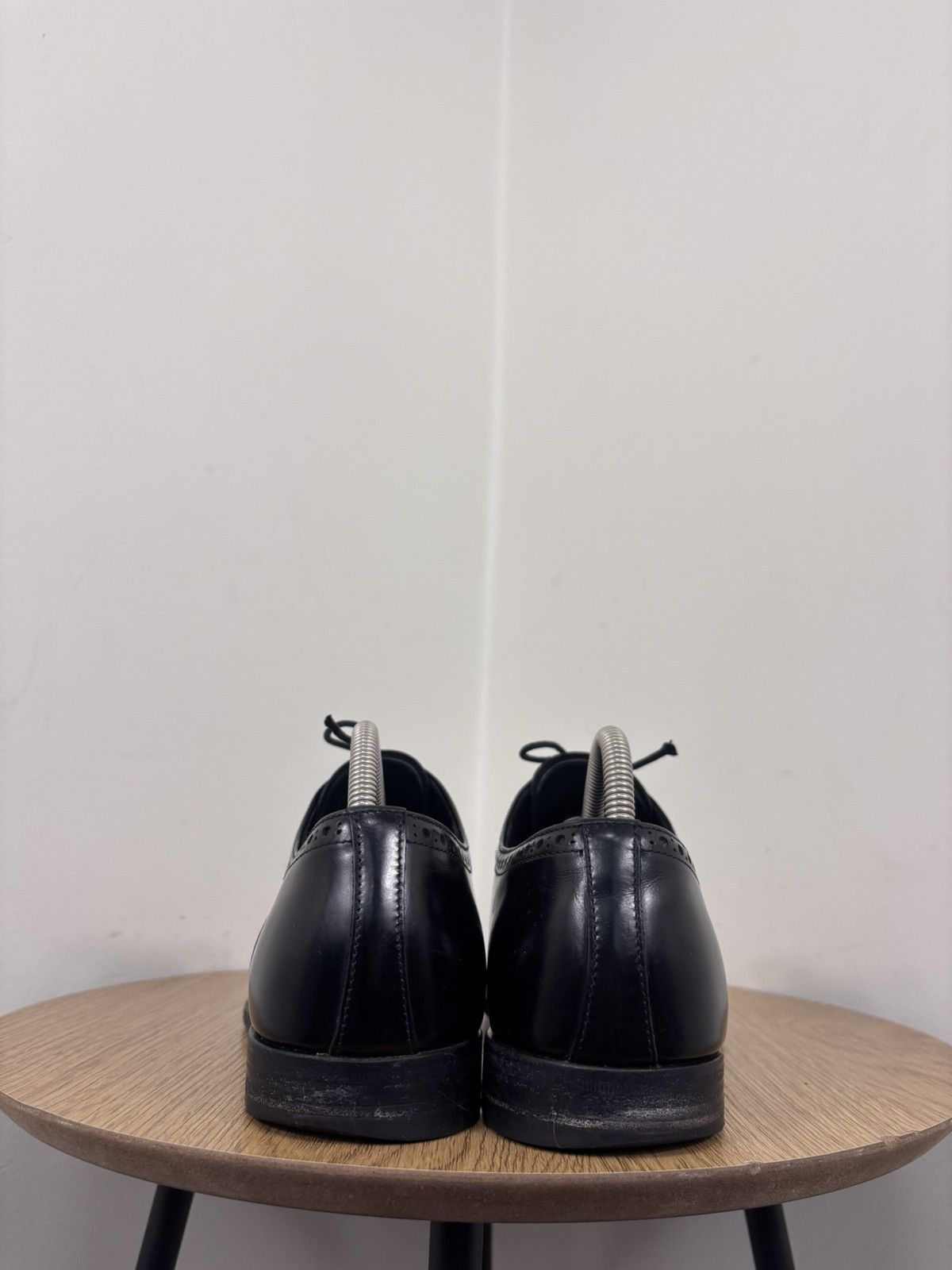 Prada Prada Men’s Black Leather Cap-Toe Brogue Oxford Dress Shoes Size US 8.5 / EU 41-42 - 12 Thumbnail
