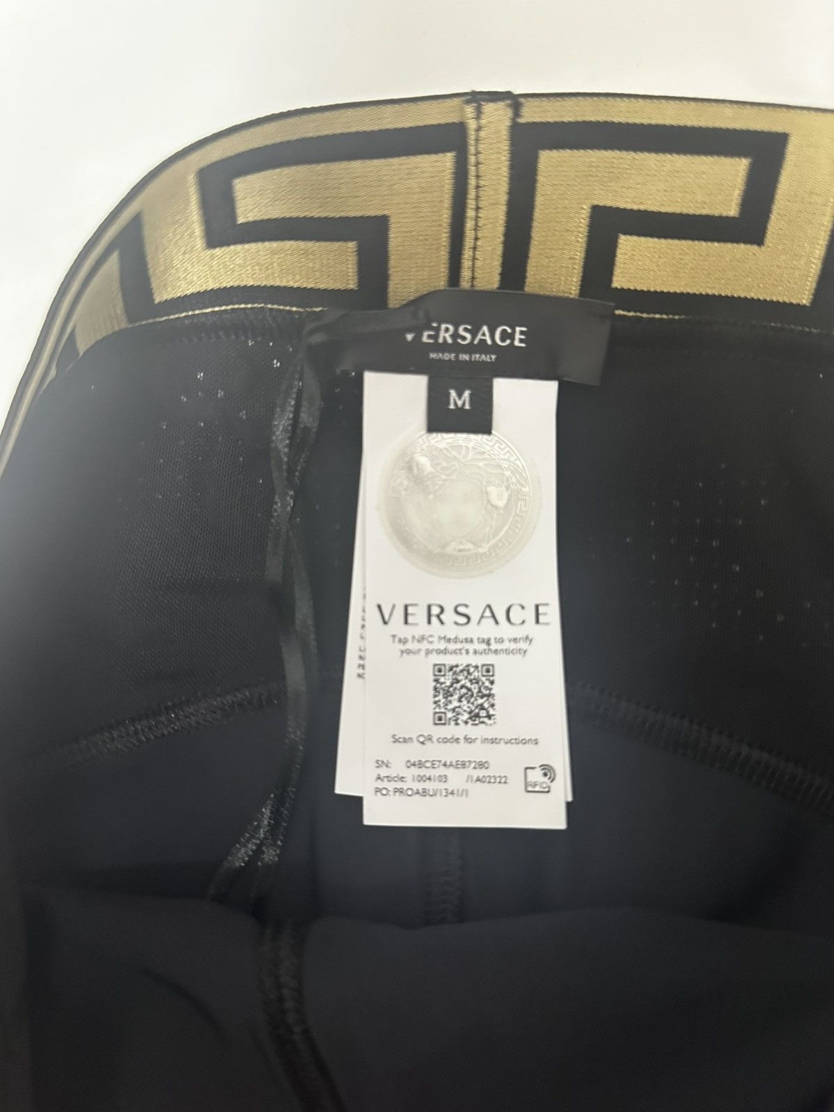 Versace Versace Greca Black Leggings Size 28" / US 6 / IT 42 - 6 Thumbnail