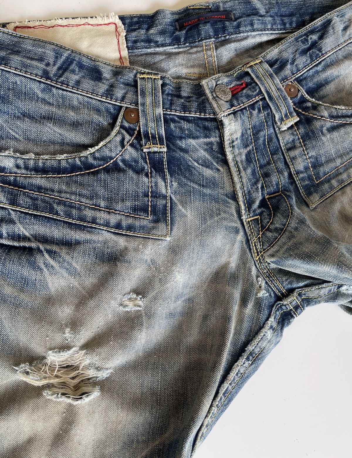 Japanese Brand SICK❗️ Japanese Blueway Rusty Distressed Flare Denim Size US 32 / EU 48 - 13 Thumbnail