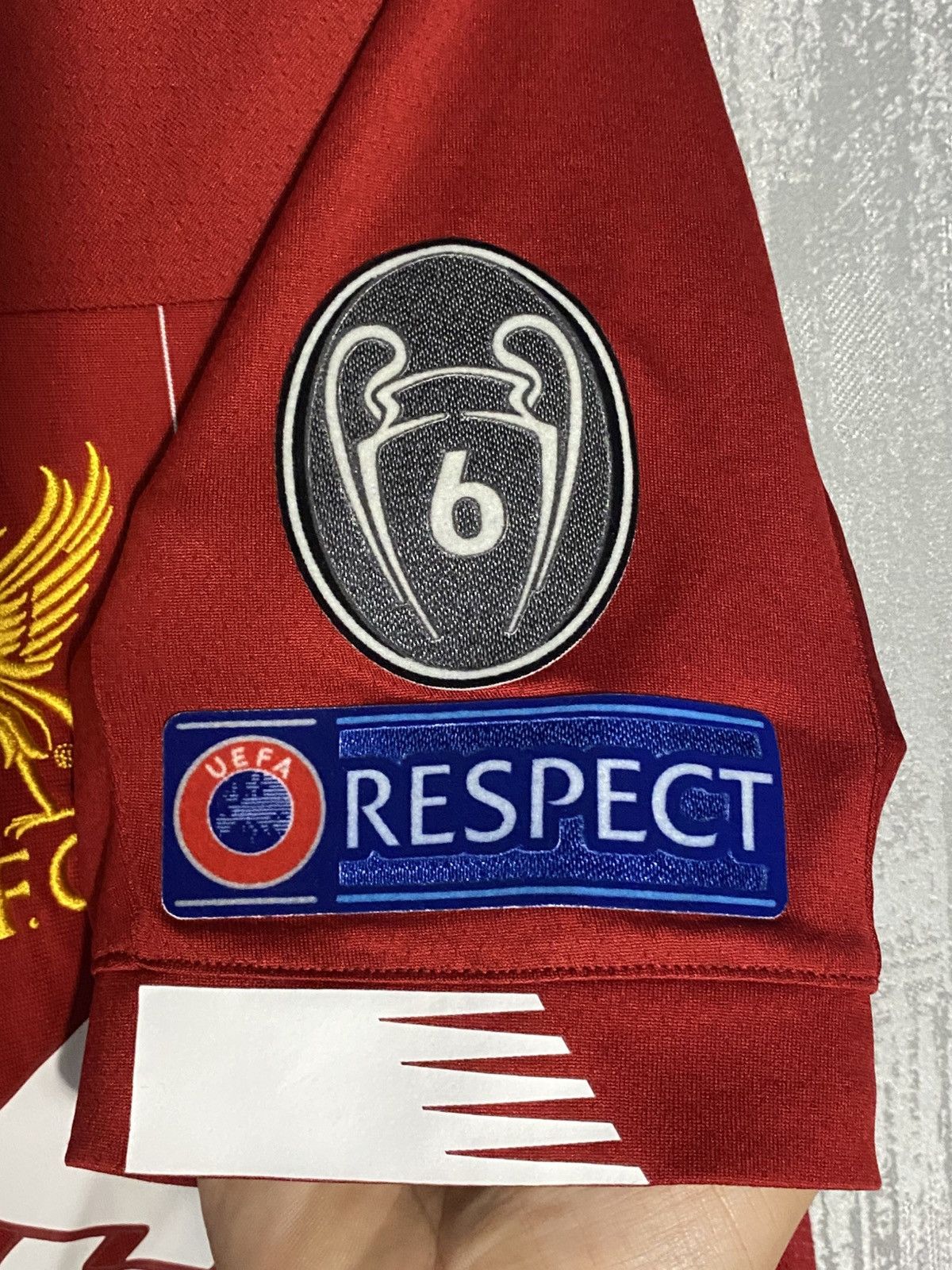 New Balance 2019 Liverpool New Balance Soccer Jersey 11 Salah Cup Size US S / EU 44-46 / 1 - 4 Thumbnail