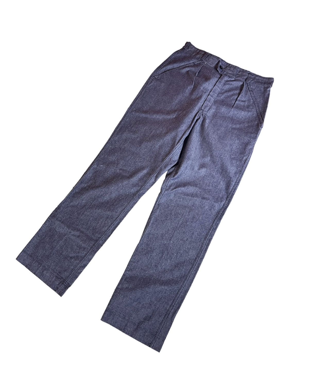 Indigo ⭐️ Vintage Pantalon Bleu Chine France Navy Pant Size US 32 / EU 48 - 4 Thumbnail