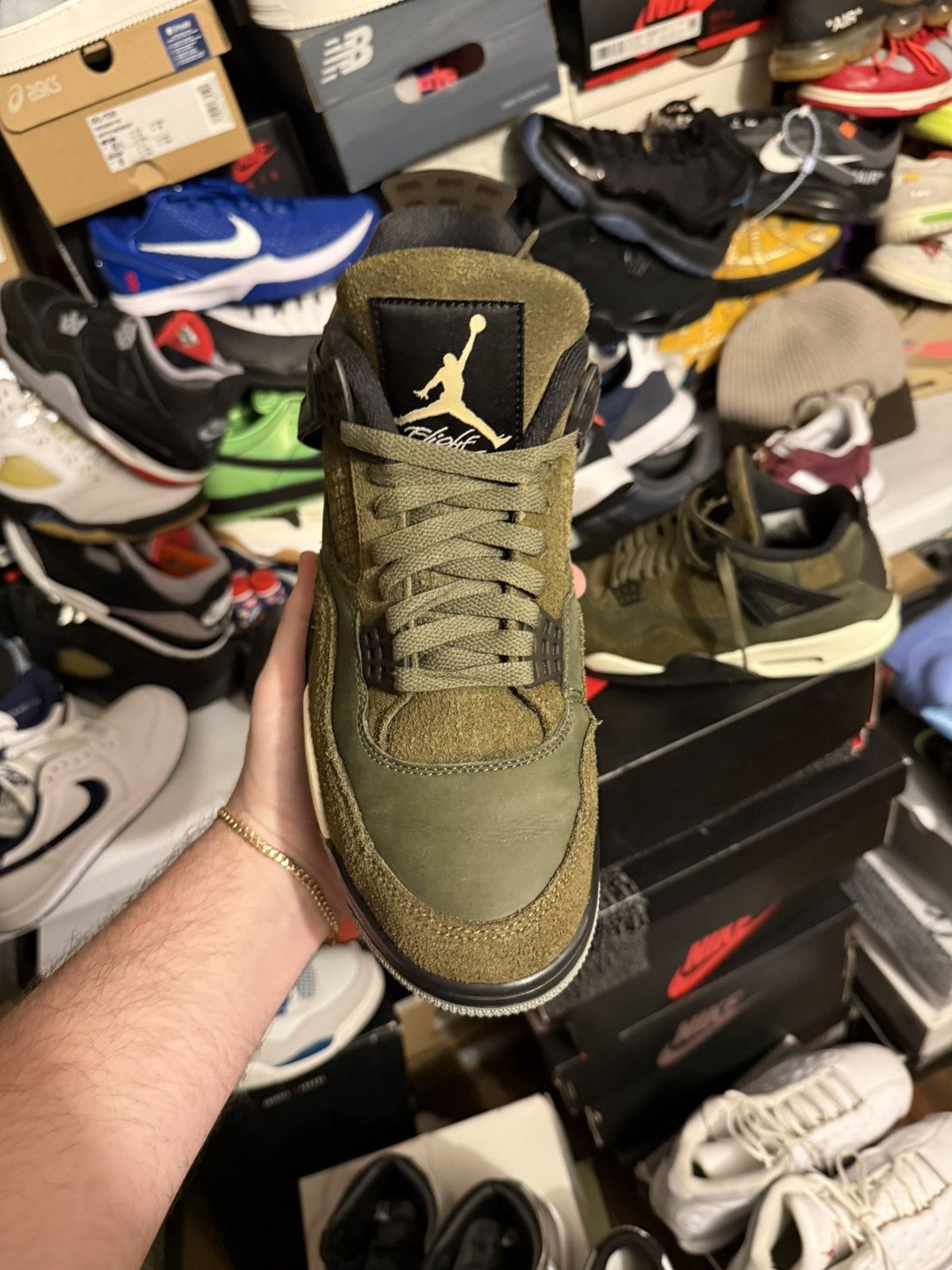 Jordan Brand Jordan retro 4 craft olive sz 9 Size US 9 / EU 42 - 2 Thumbnail