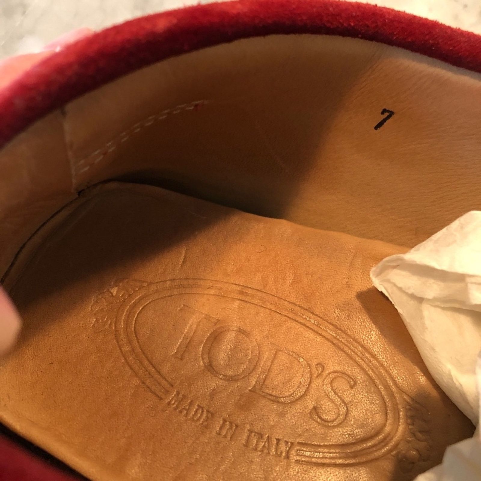 Tod's Tod’s Red Suede Loafers Driving Moc Size 7 Fits like 8.5 Size US 7 / EU 40 - 5 Thumbnail
