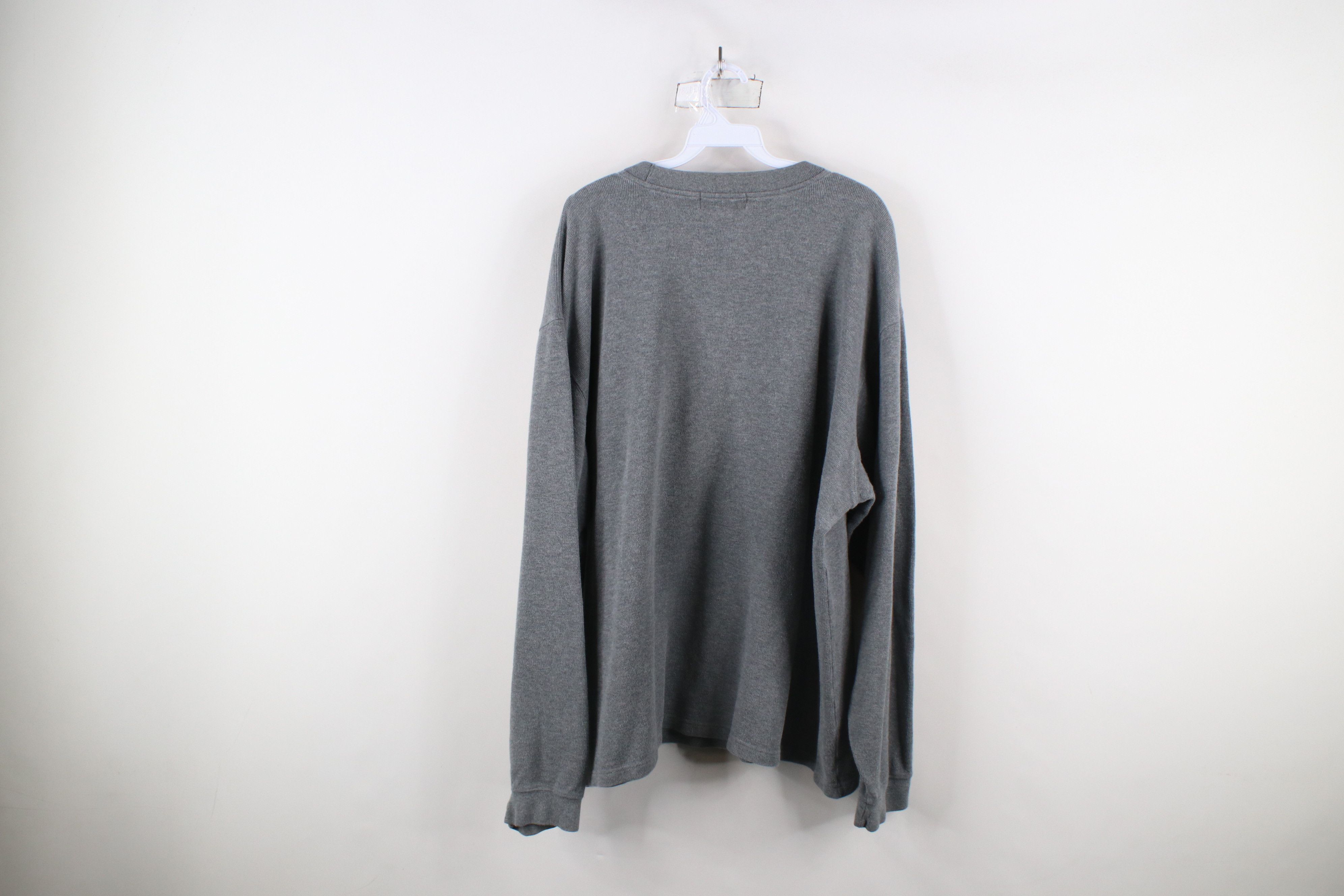 Eddie Bauer × Vintage Vintage 90s Eddie Bauer Ribbed Knit Long Sleeve T-Shirt Gray Size US XXL / EU 58 / 5 - 9 Thumbnail