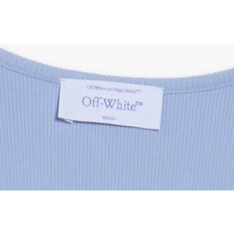 Off-White Stretch Cotton Logo Tank Off-White Blue Size US M / EU 48-50 / 2 - 4 Thumbnail
