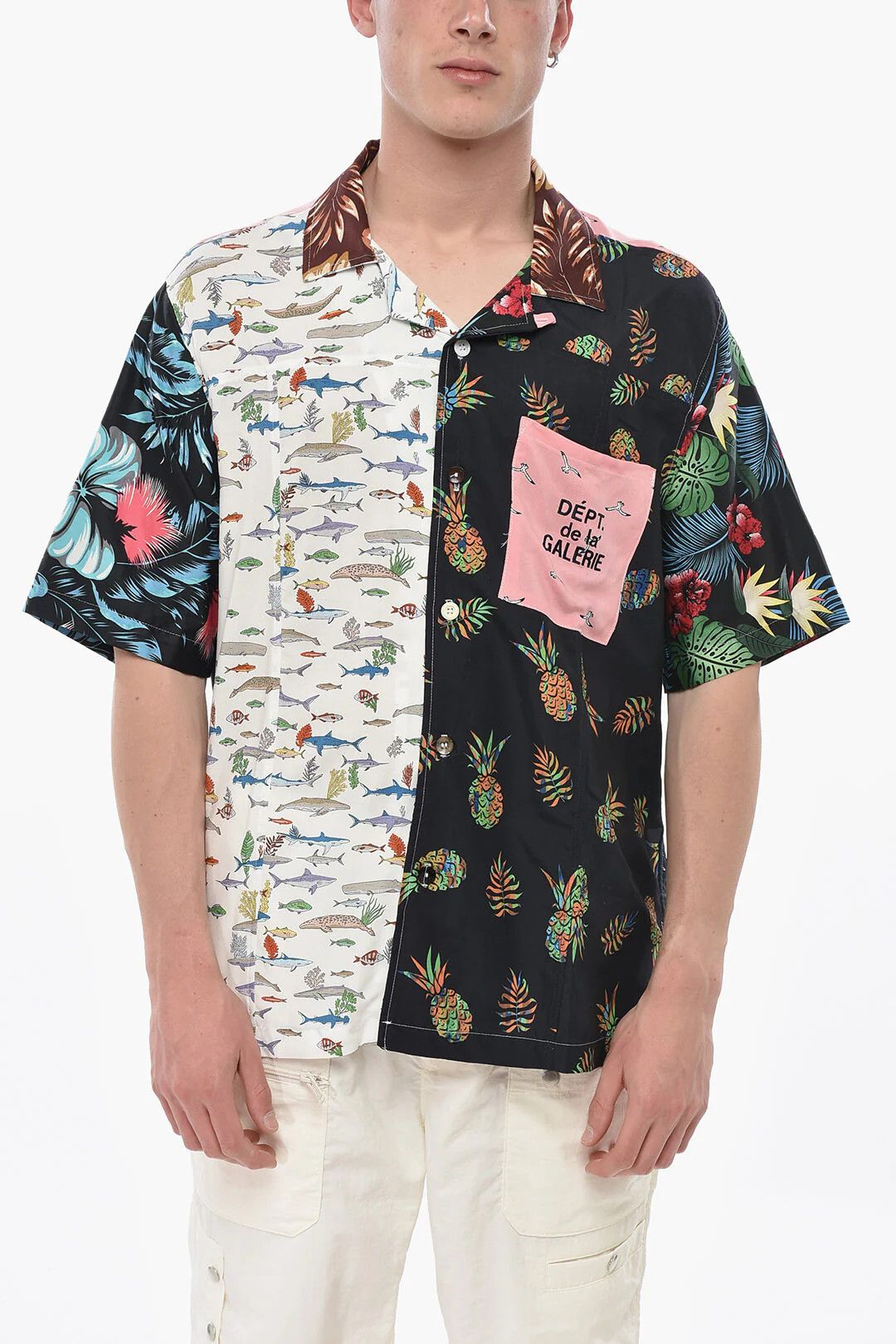 Gallery Dept. og1mm0426 Patchwork Short-Sleeve Shirt in Multicolor Size US XL / EU 56 / 4 - 1 Thumbnail