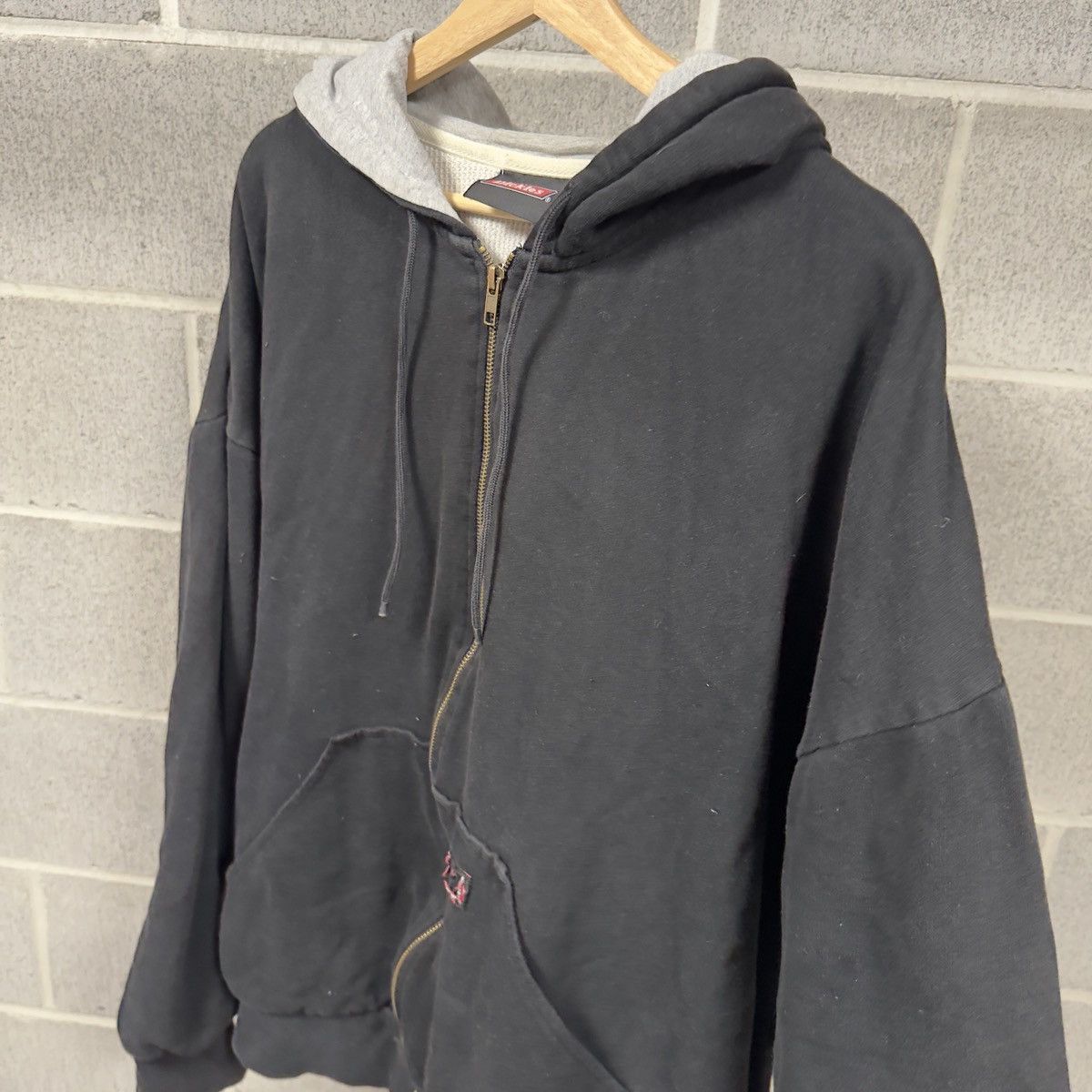 Vintage Thrashed Faded Dickies Thermal Lined Zip Hoodie ERD Grunge Size US XXL / EU 58 / 5 - 6 Thumbnail