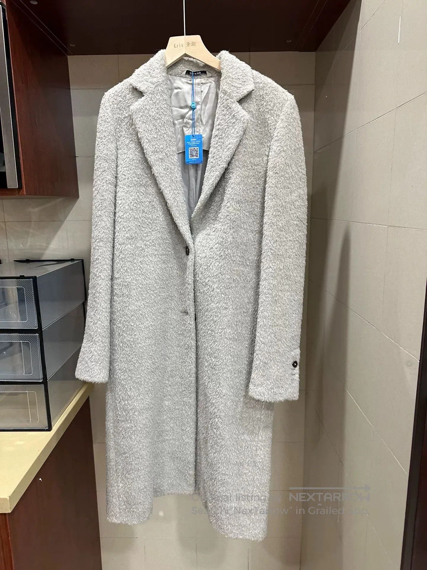 maison margiela gray oversized coat.