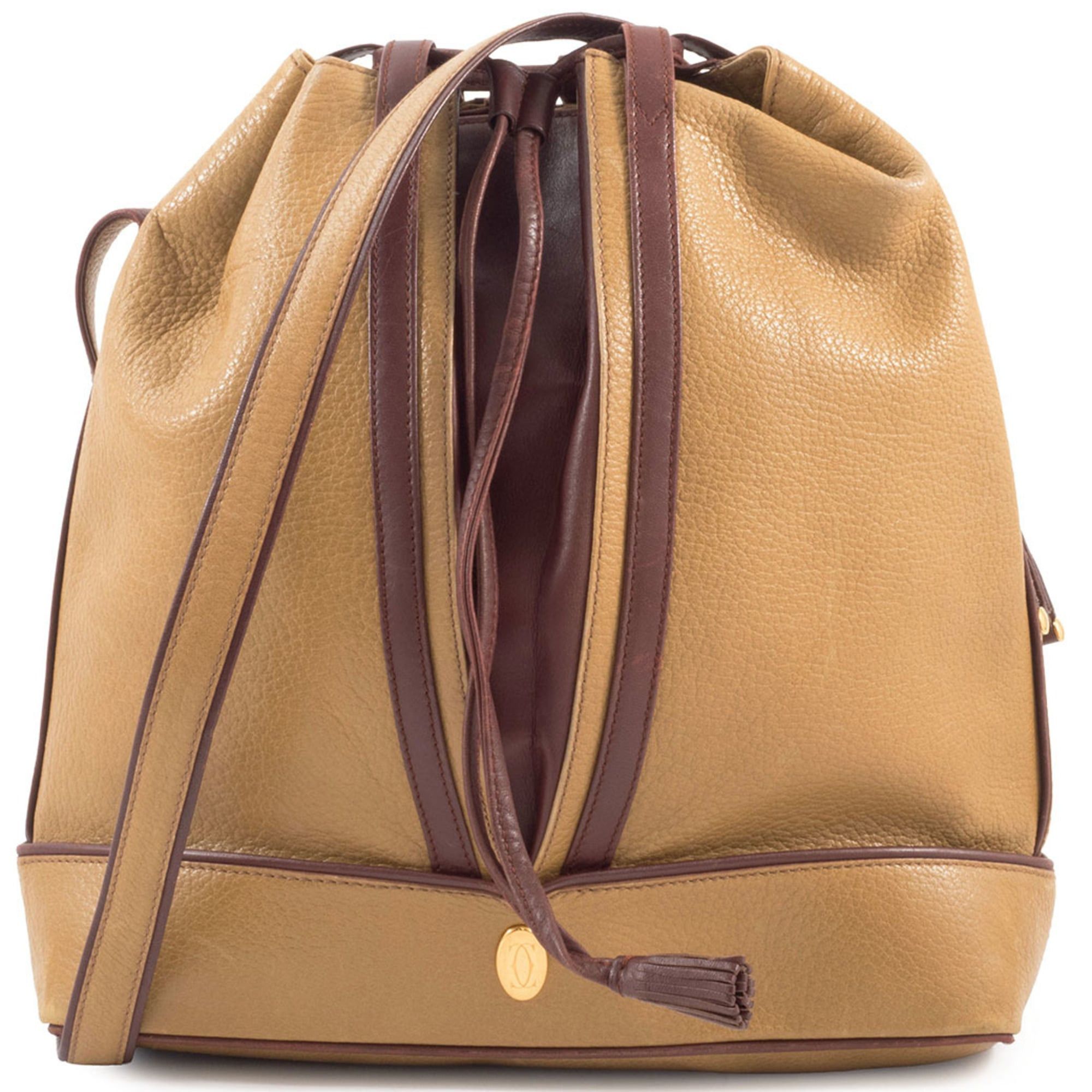 Cartier Cartier Must Line Trinity Shoulder Bag, Leather, Mustard/Bordeaux, Women's Size ONE SIZE - 1 Thumbnail