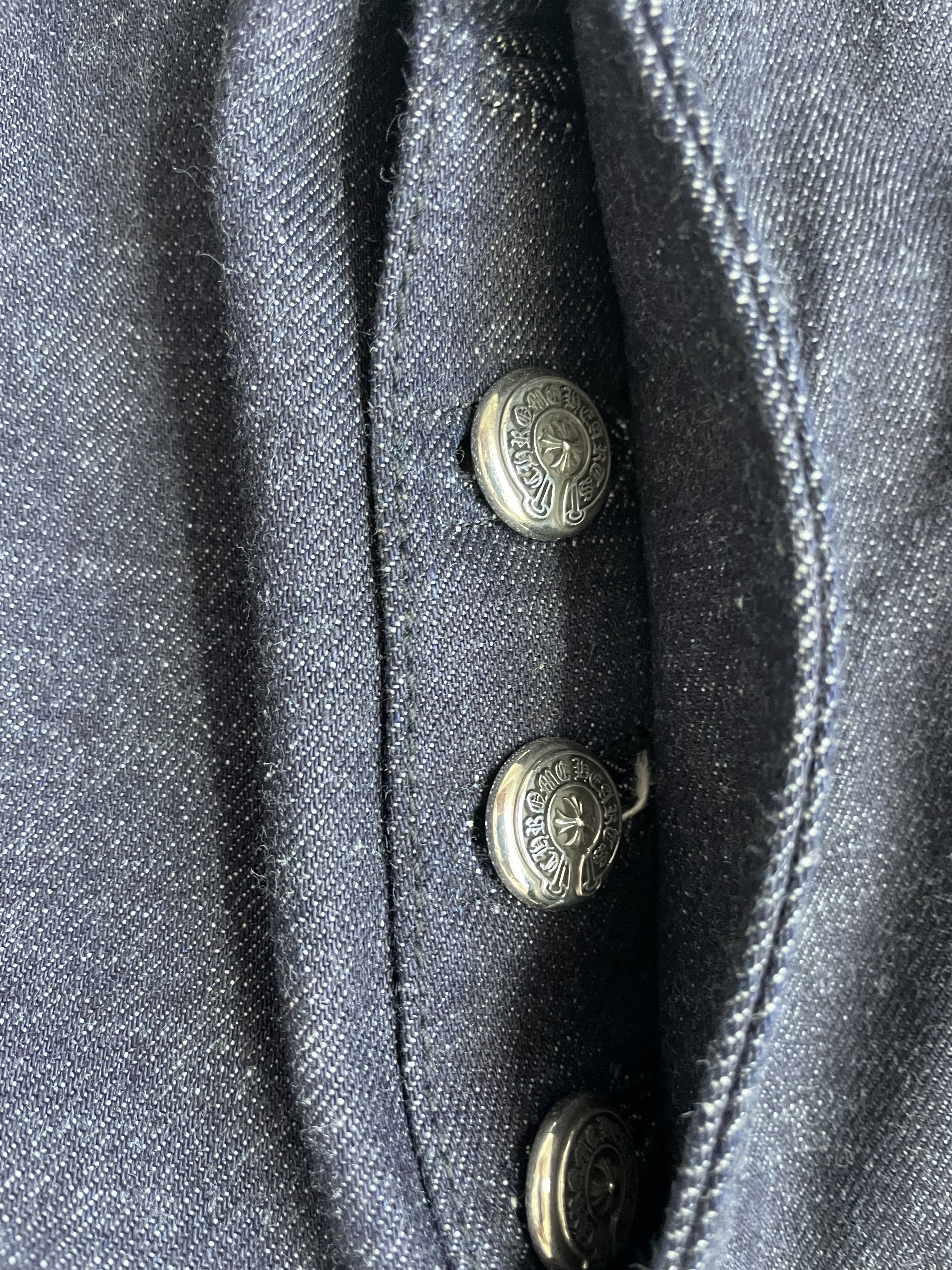 Chrome Hearts Chrome Hearts KS Cross Button Indigo Jeans Size 24" / US 00 / IT 34 - 4 Thumbnail