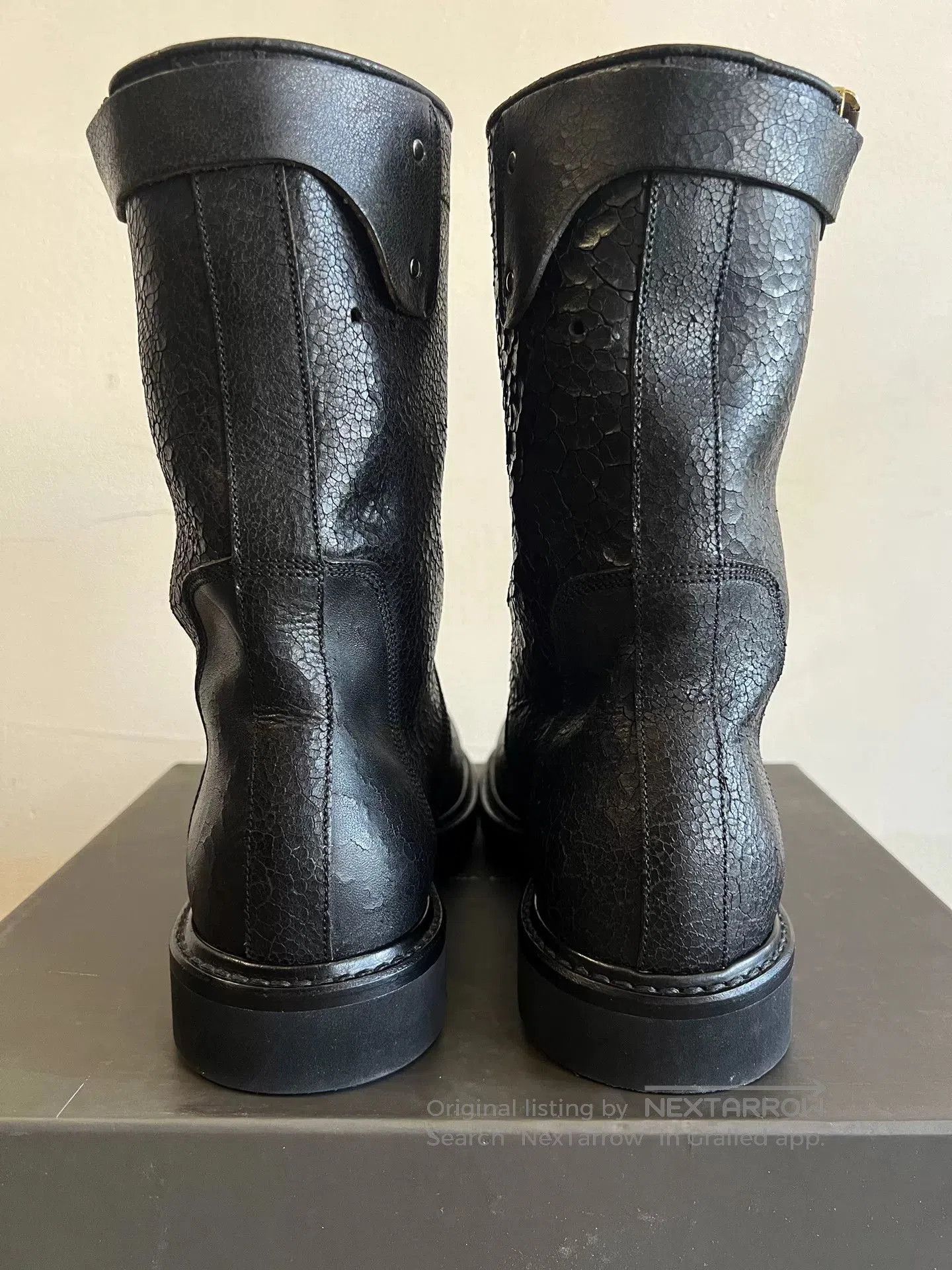 Rick Owens Rick Owens Black Leather Combat Boots. Size US 8.5 / EU 41-42 - 5 Thumbnail