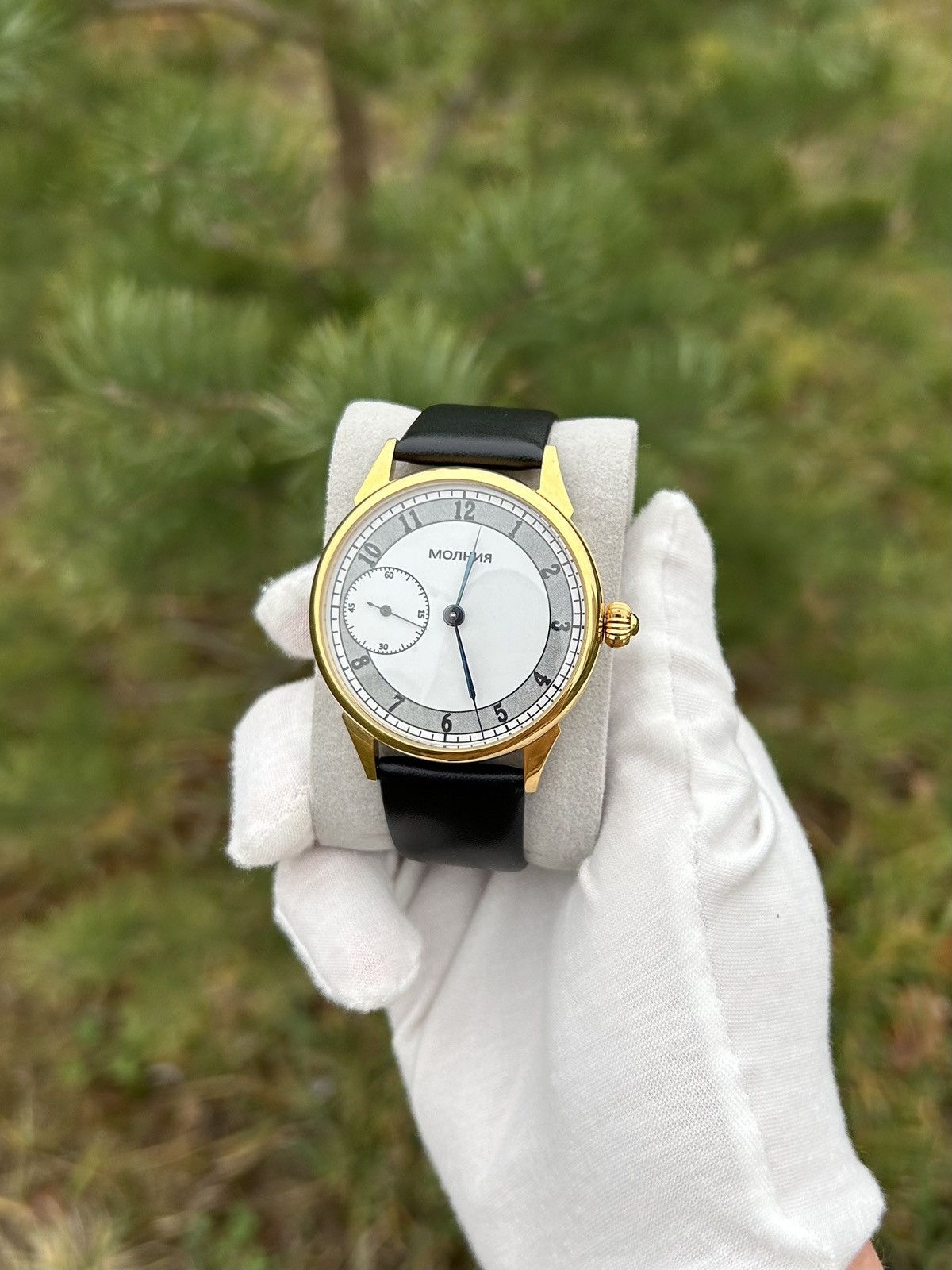 Vintage Vintage Watch Molnija Gold USSR Mechanical 1980s Size ONE SIZE - 10 Thumbnail