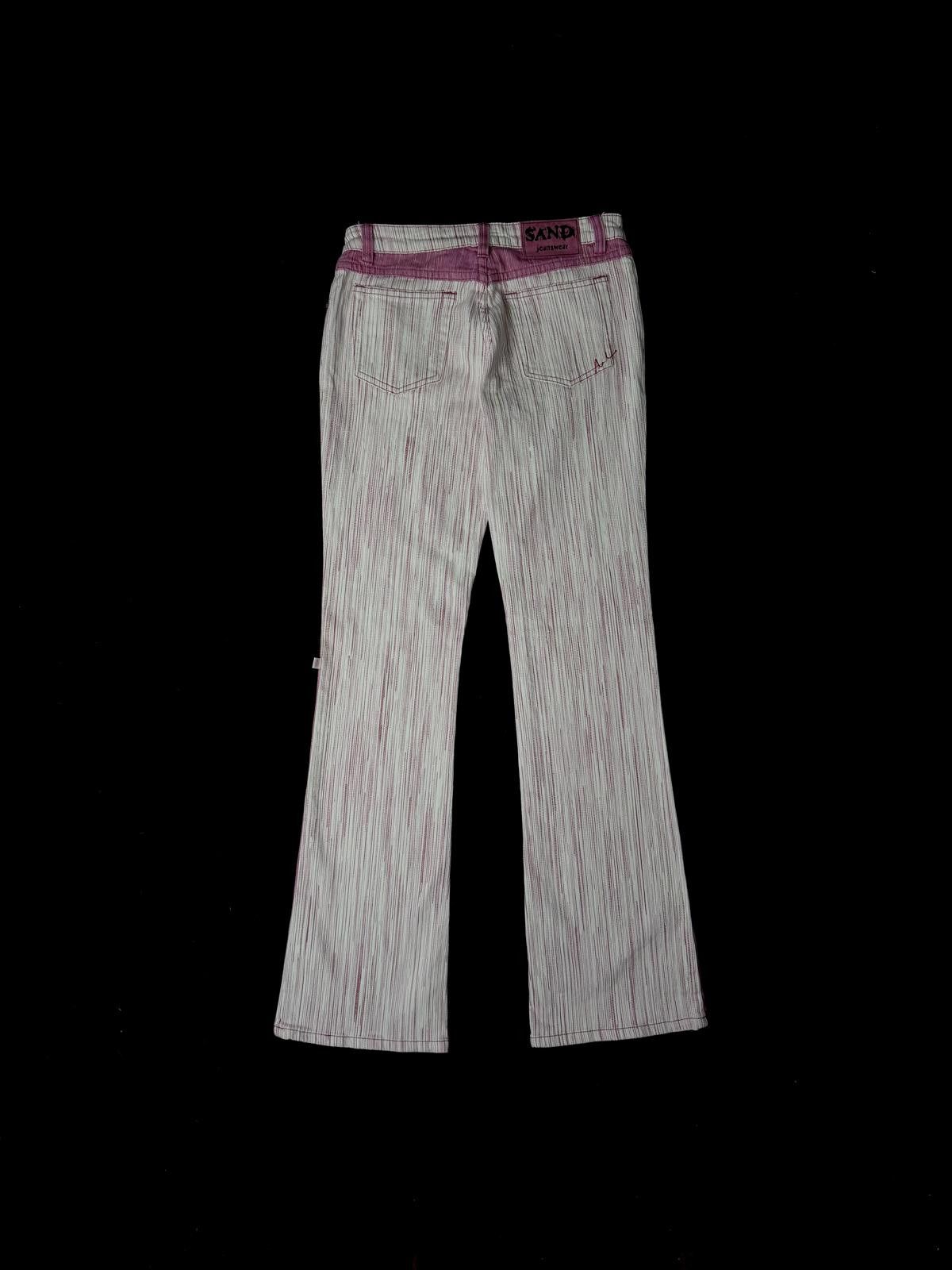 Japanese Brand Deadstock Vtg Retro Two-Tone Flared Pants with Stitch Detail Size 26" / US 2 / IT 38 - 6 Thumbnail
