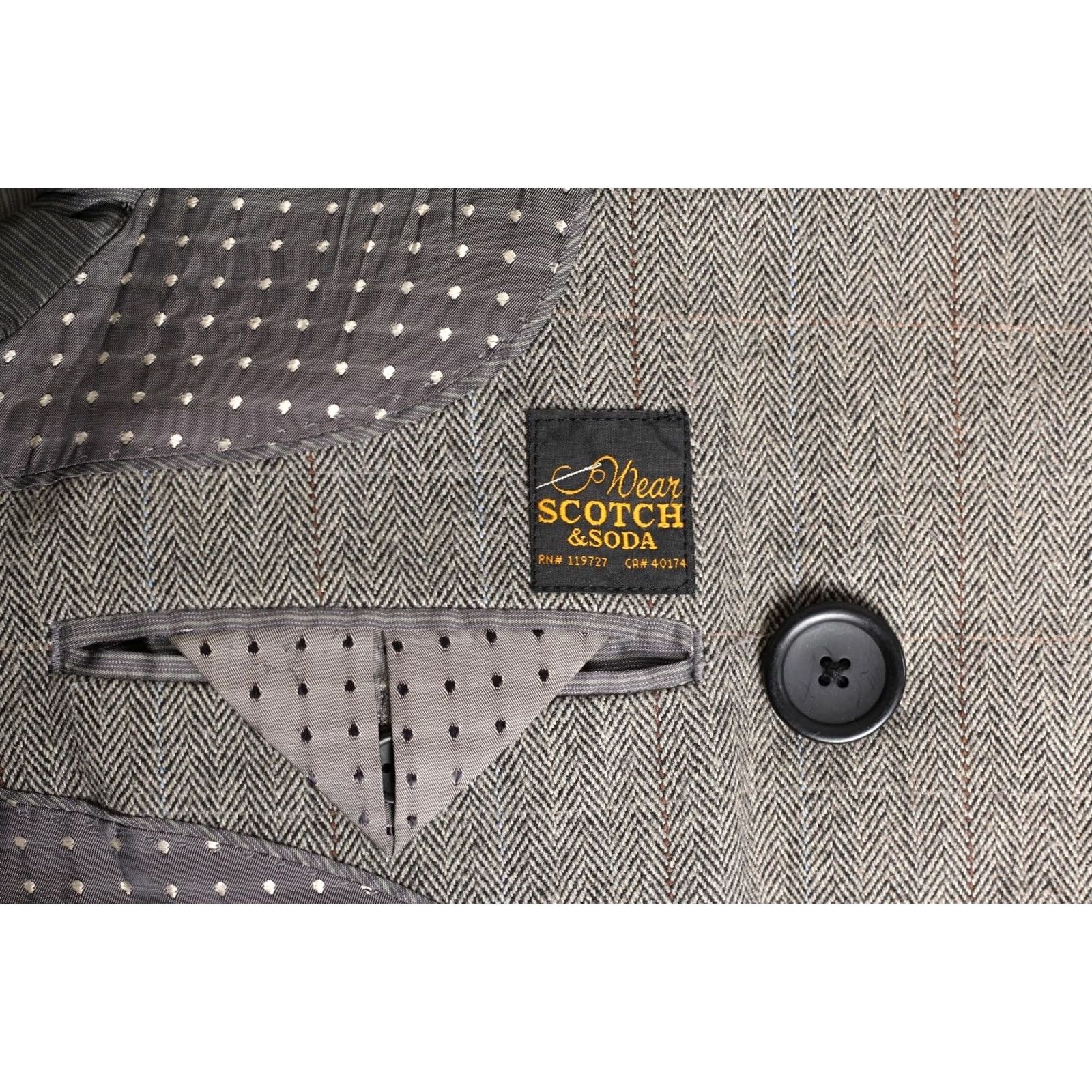 Scotch & Soda SCOTCH & SODA Pea Coat Men Size S Double Breasted Wool Blend Coat Grey Size US S / EU 44-46 / 1 - 7 Thumbnail