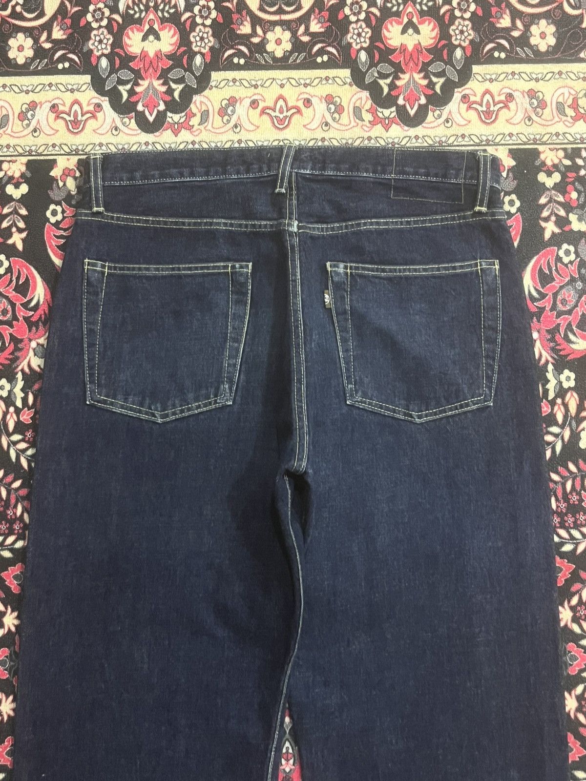Vintage Vintage Octopus Army Indigo Wash Straight Leg Selvedge Jeans Size US 34 / EU 50 - 9 Thumbnail