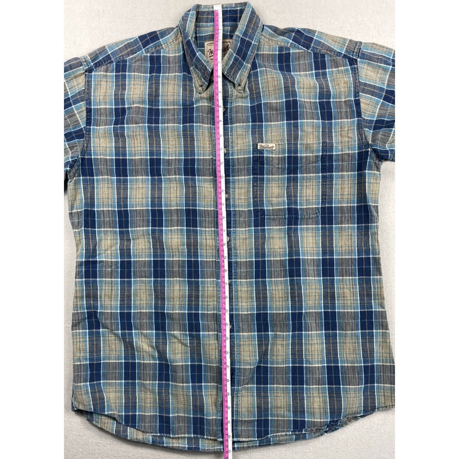 Vintage VINTAGE Woolrich Mens Shirt Plaid Button Down Short Sleeve Sz L Casual Fishing Hiking Size US L / EU 52-54 / 3 - 6 Thumbnail