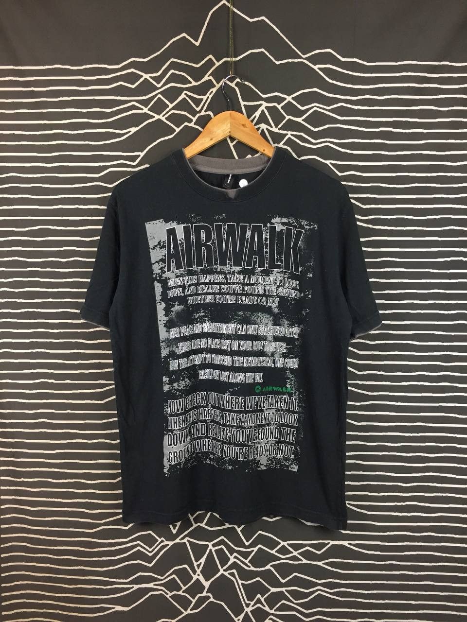 Airwalk Vtg Airwalk Found The Ground Quote Skate Streetwear Tee Size US L / EU 52-54 / 3 - 2 Thumbnail