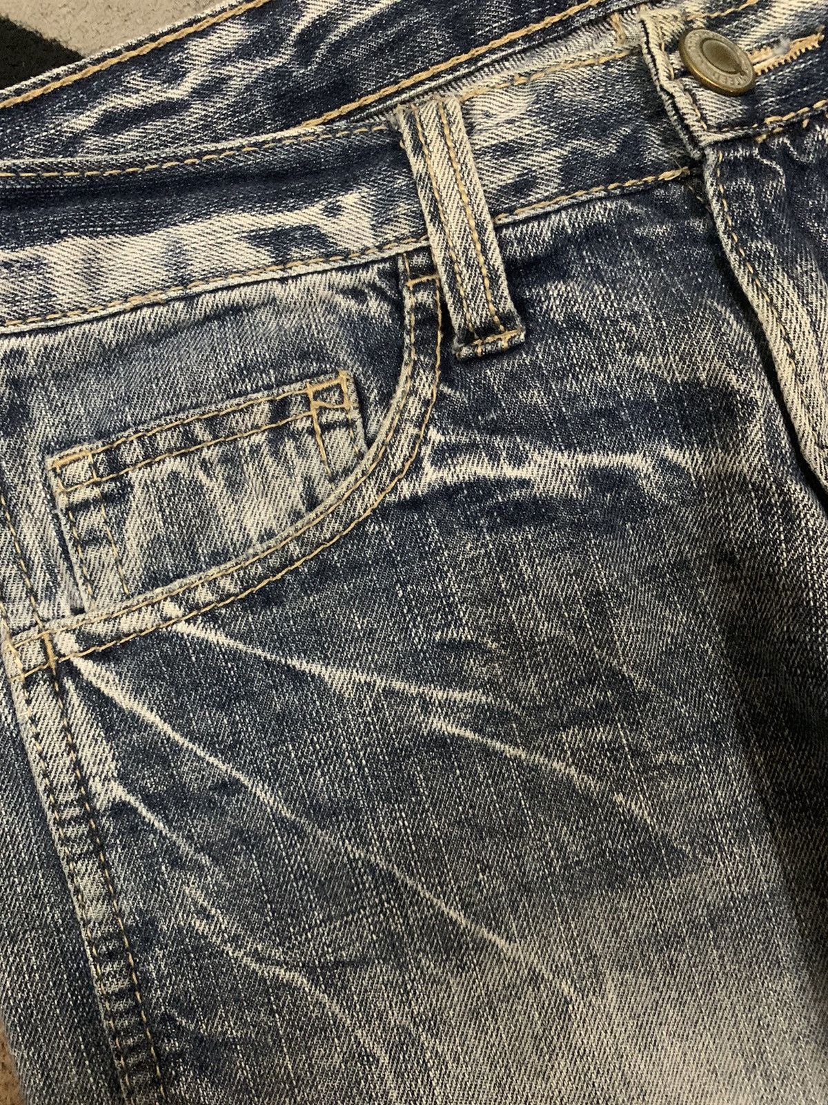 Beauty Beast Vintage Japanese Brand Crack Wash Distressed Carpenter Jeans Size US 31 - 6 Thumbnail
