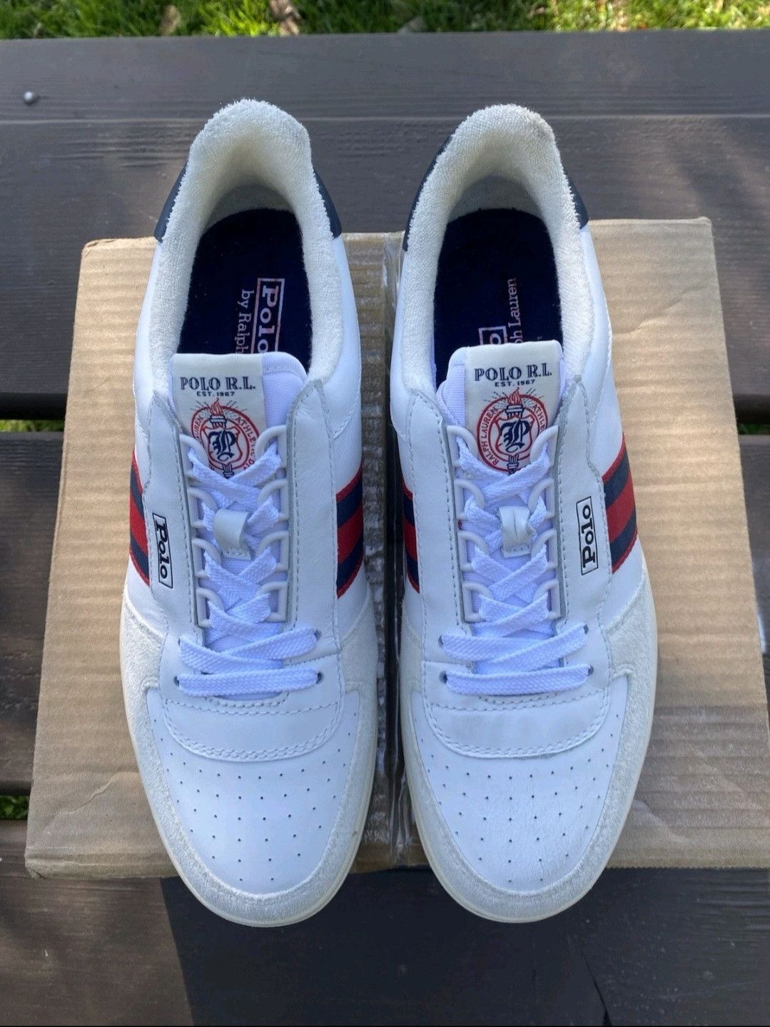 Ralph Lauren Ralph Lauren Polo Court Sneakers White Navy Red Retro 007 Size US 9 / EU 42 - 2 Thumbnail