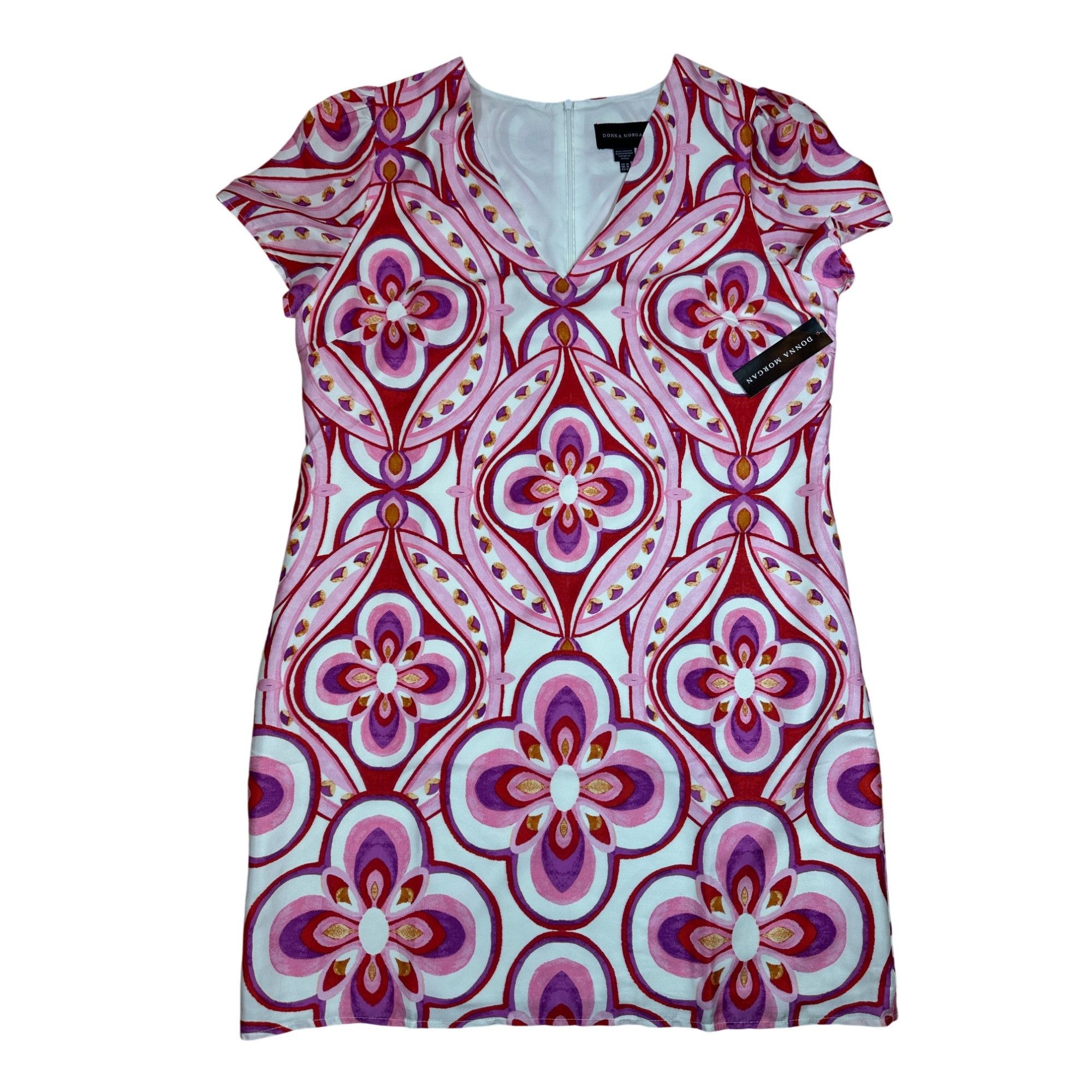 Donna Morgan Donna Morgan Printed Mini Party Dress – Pink/Ivory Multi, Si Size XL / US 12-14 / IT 48-50 - 4 Thumbnail