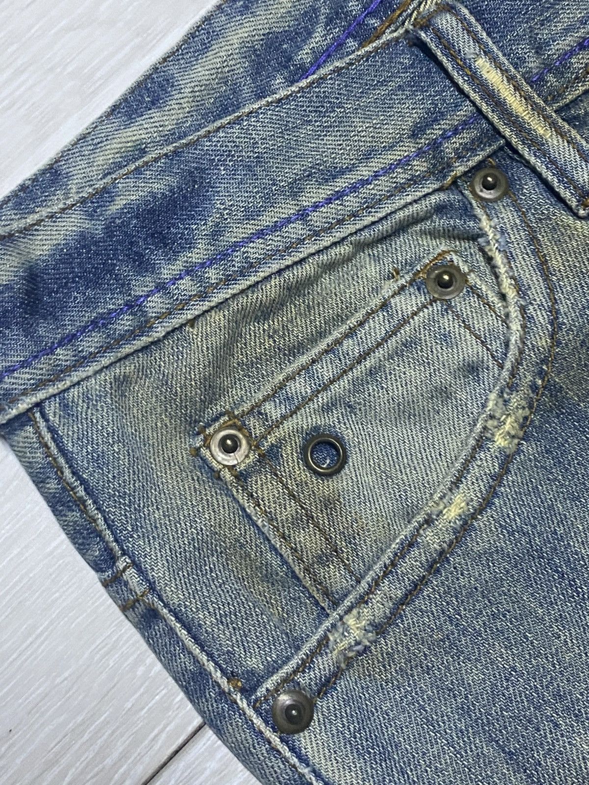 Number (N)ine Vintage Japanese Brand Midas Mud Wash Baggy Wide Leg Size US 32 / EU 48 - 13 Thumbnail