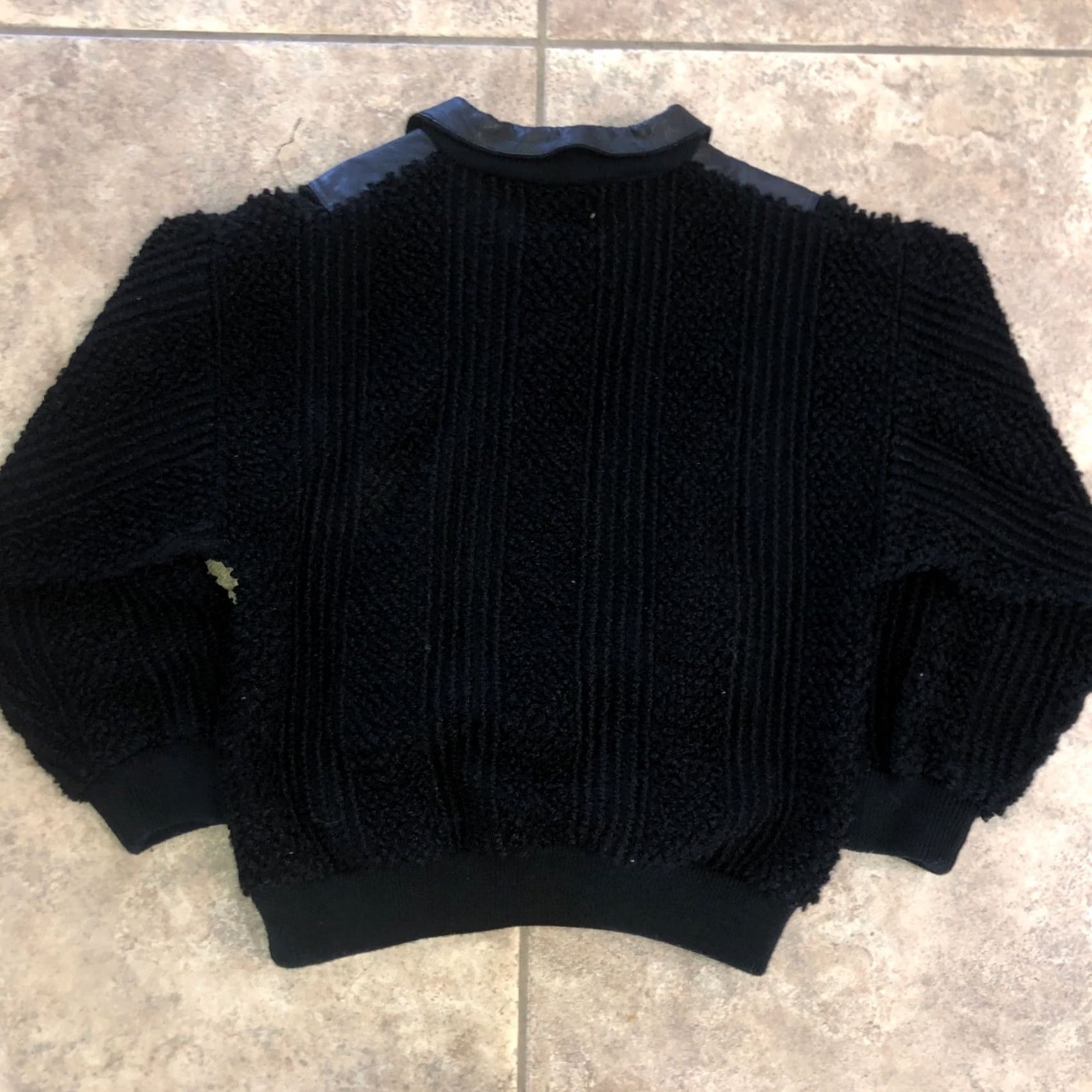 Vintage VINTAGE World Of Zodiac Leather and ACRYLIC Pullover Sweater Mens Size M Black Mens Pullover Sweater Size US M / EU 48-50 / 2 - 4 Thumbnail