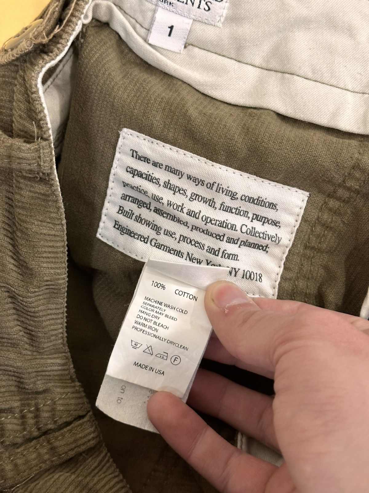 Engineered Garments 🔥 Engineered Garments Corduroy Velvet Work Pants Trousers Size US 28 / EU 44 - 8 Thumbnail