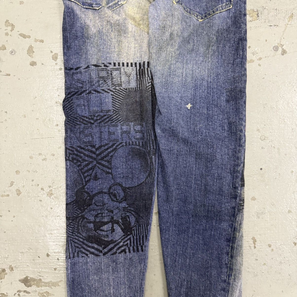 If Six Was Nine Hysteric Glamour Destroy All Monster Transfer Denim Legging Size 24" / US 00 / IT 34 - 8 Thumbnail