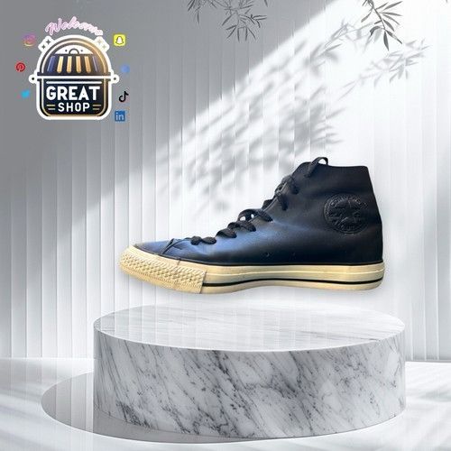Converse Converse Chuck Taylor Black Leather Hi Top Sneakers Men's Sz Size US 7 / EU 40 - 9 Thumbnail