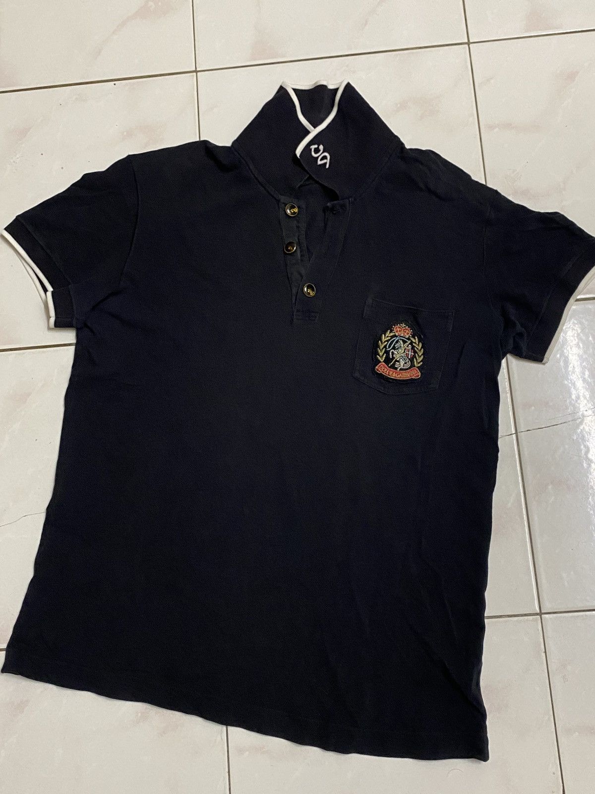 Dolce & Gabbana Vintage FADED Dolce & Gabbana Polo Shirt 🔥 Size US M / EU 48-50 / 2 - 23 Thumbnail
