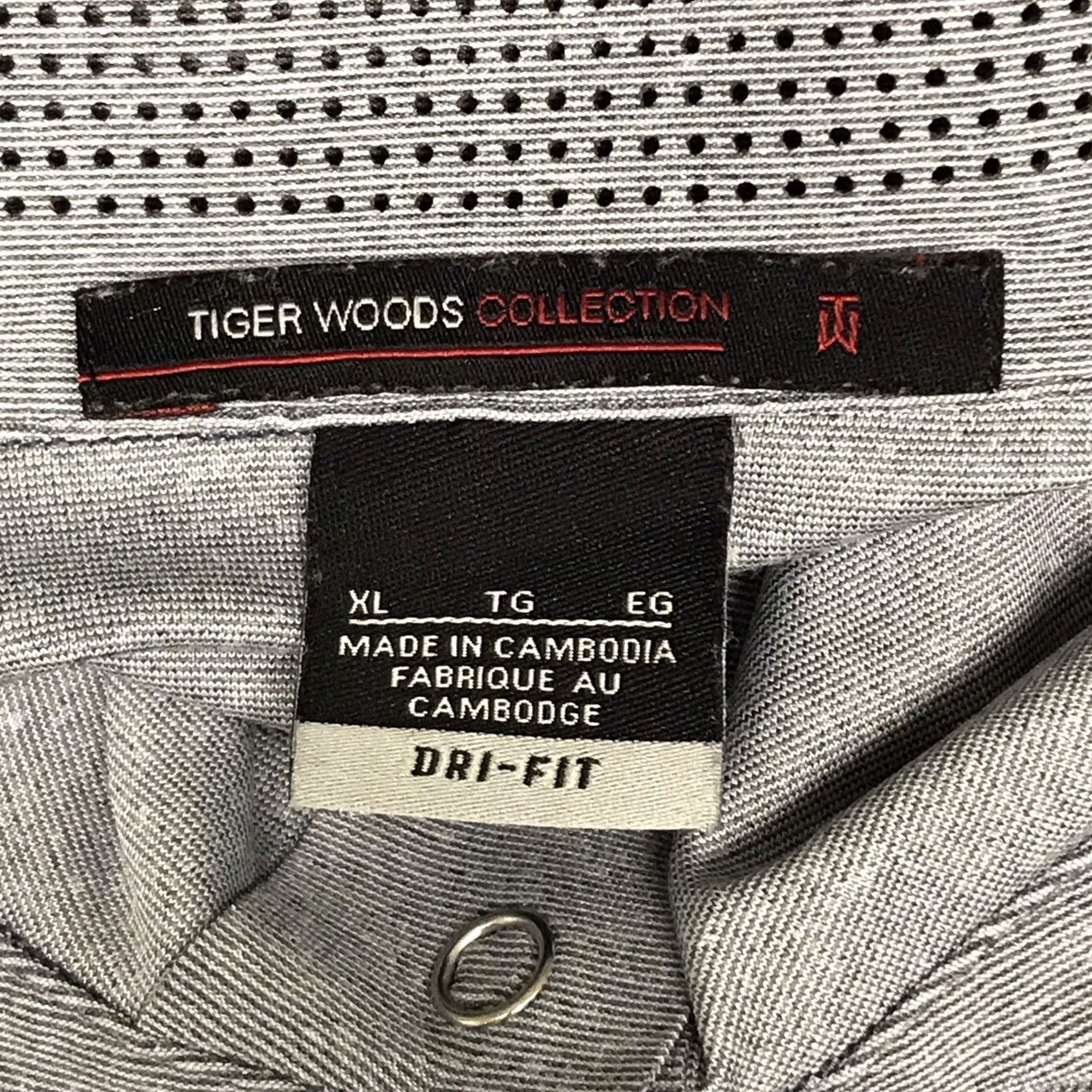 Nike Nike Tiger Woods Collection Polo Shirt Golf Dri-Fit XL Gray Mens Short Sleeve Polo Shirt Size US XL / EU 56 / 4 - 2 Thumbnail