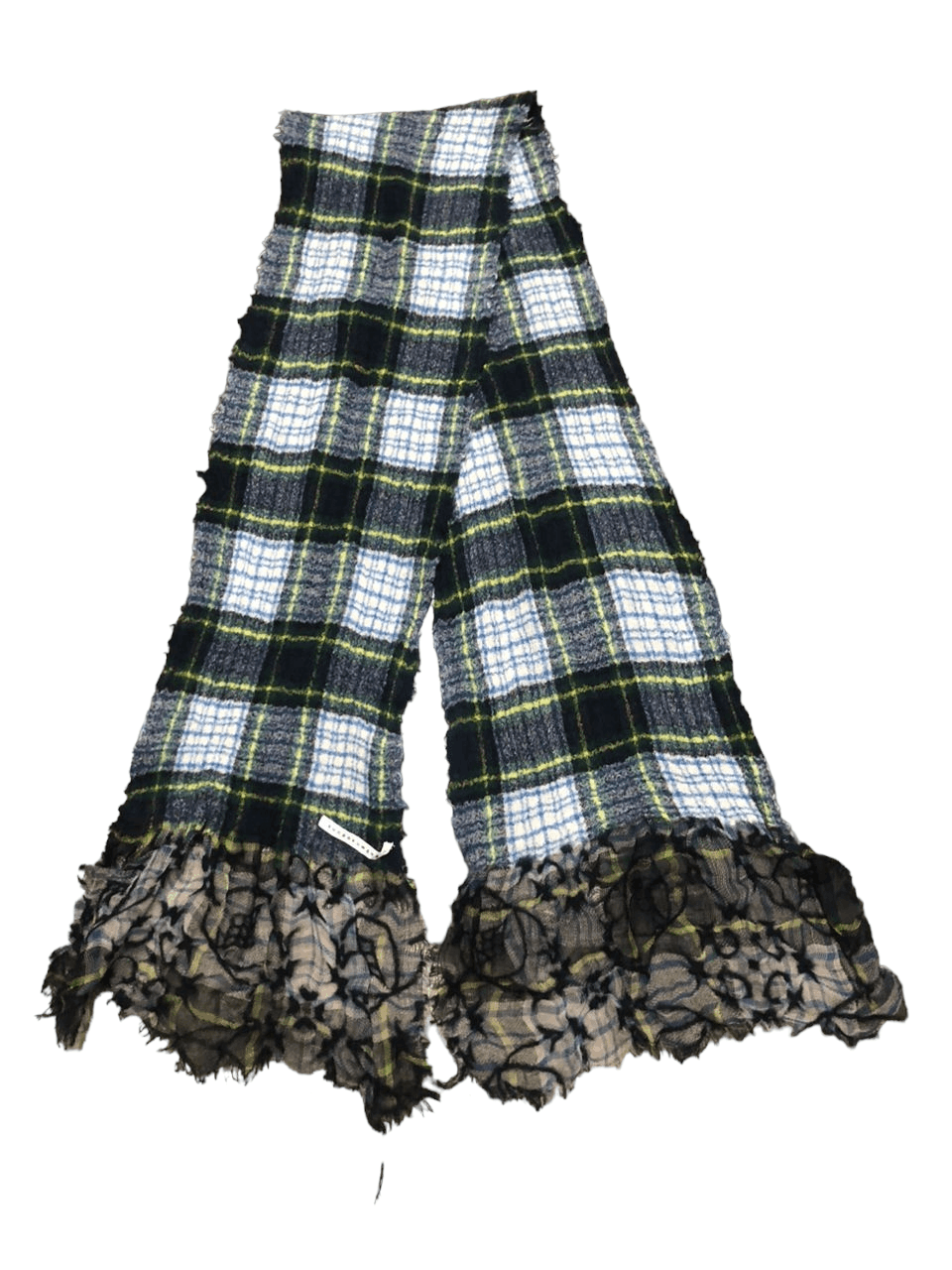 Sunao Kuwahara SunoaKuwahara Green Tartan Scarf Muffler Nice Design Size ONE SIZE - 2 Thumbnail